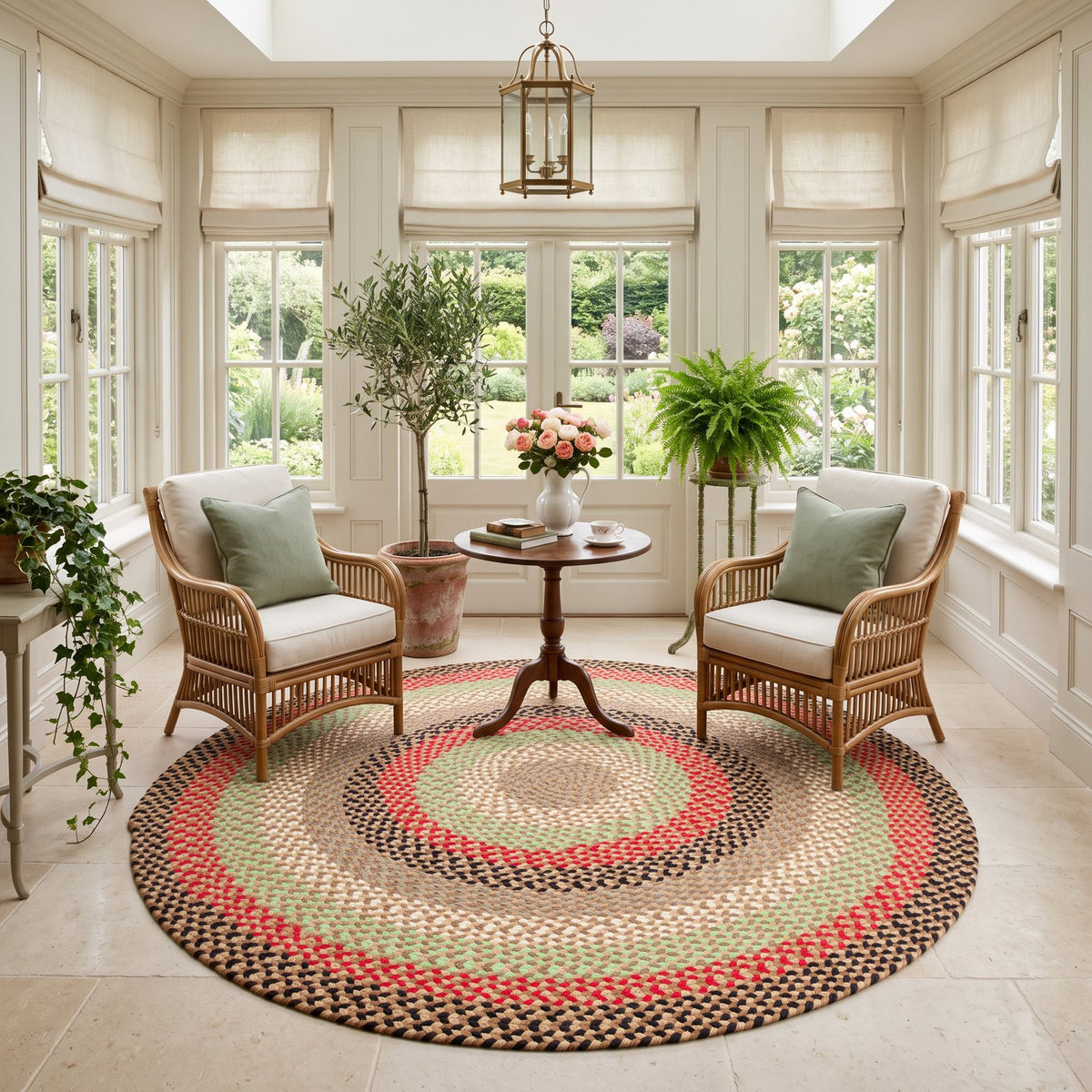 Earthtone Plymouth Collection braided rug 6' Round #size_6' Round