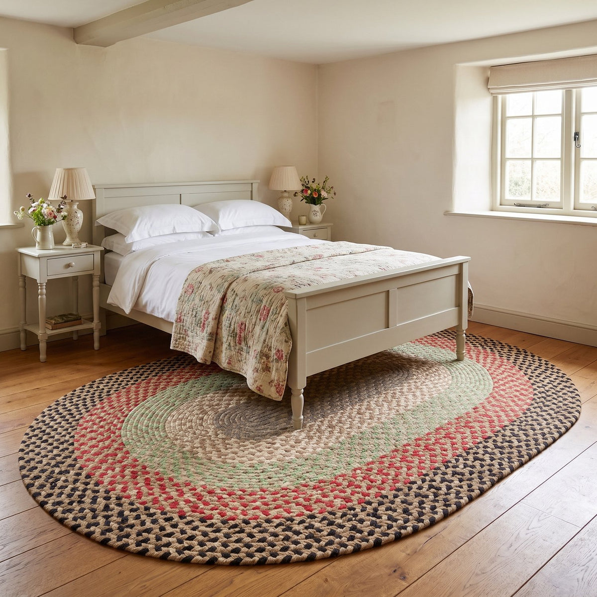 Earthtone Plymouth Collection braided rug 7' x 9' Oval #size_7' x 9' Oval
