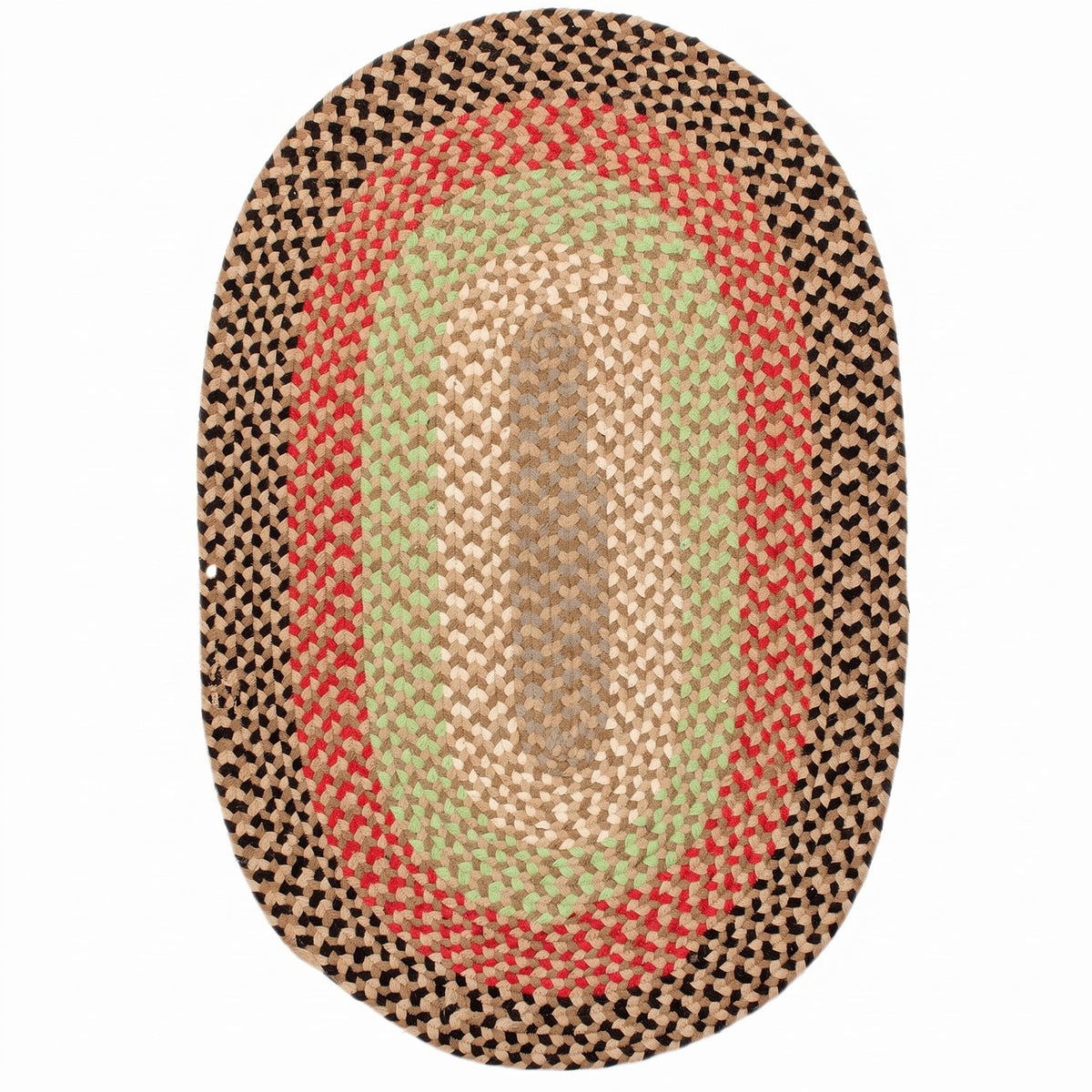 Earthtone Plymouth Collection braided rug 7' x 9' Oval #size_7' x 9' Oval