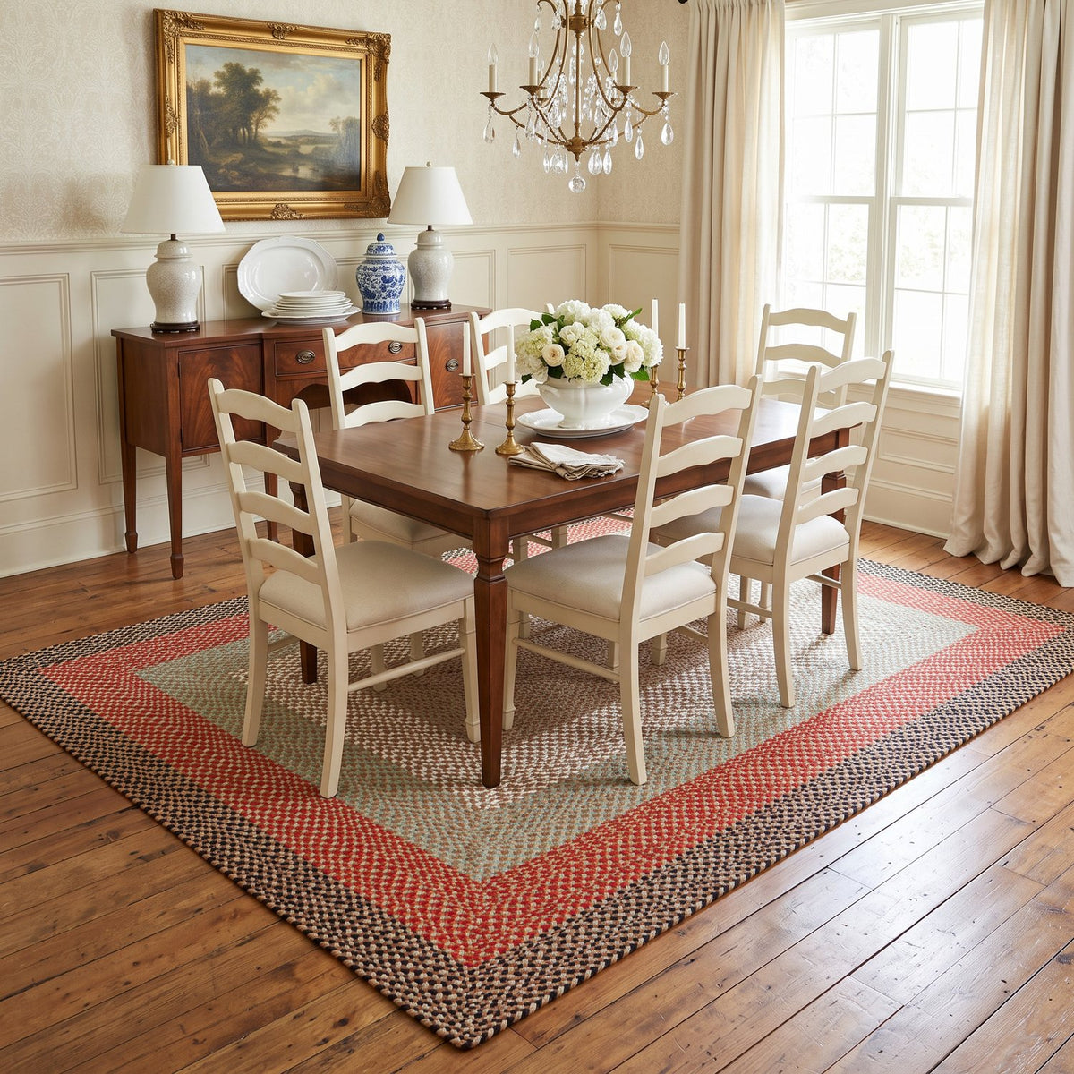Earthtone Plymouth Collection braided rug 7' x 9' Rectangle #size_7' x 9' Rectangle