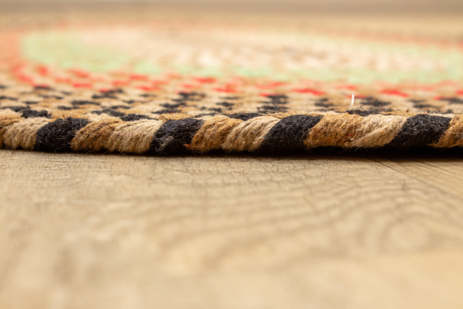Handmade Braided Rug Earthtone Cotton Rug #color_earthtone