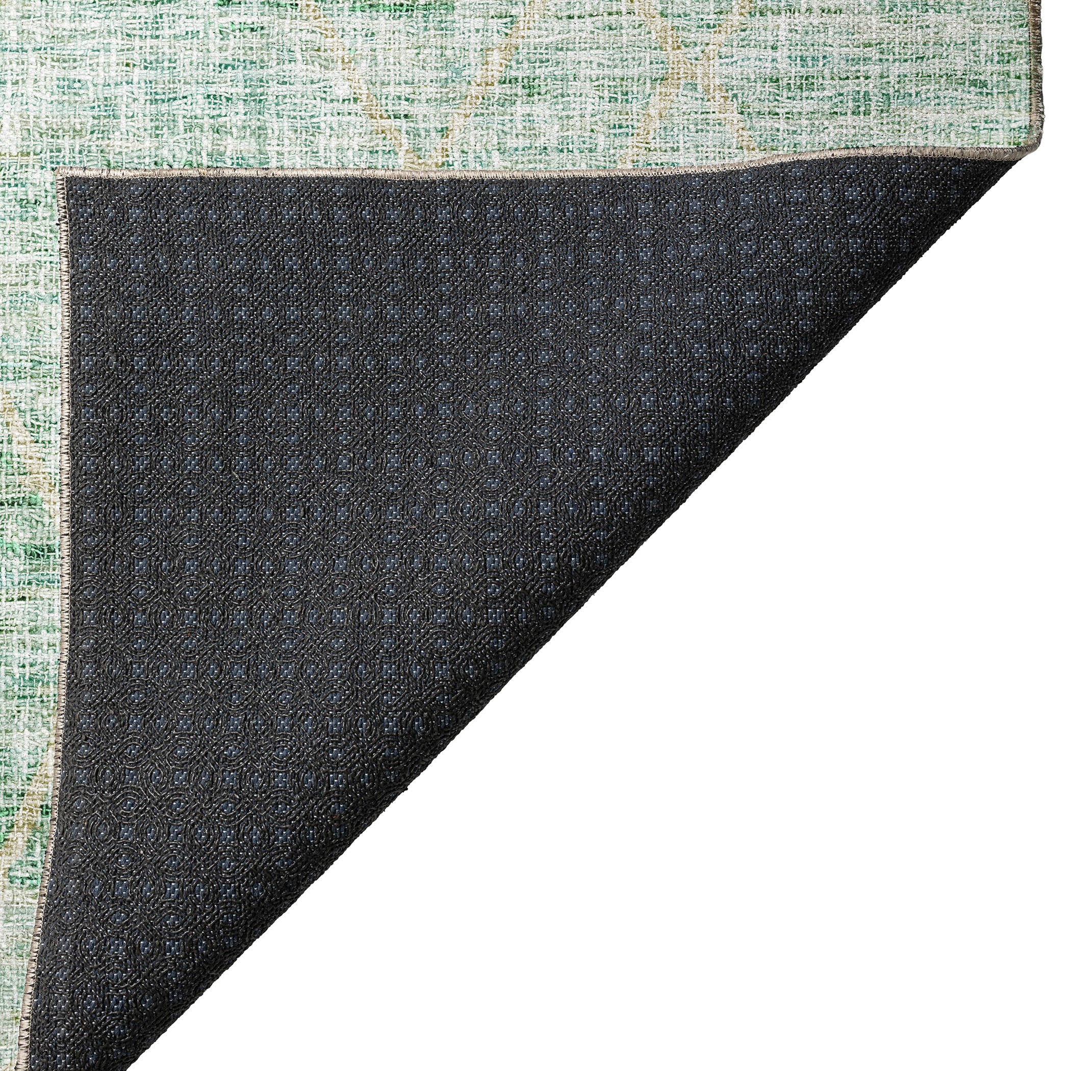 Luxury Washable Indoor/Outdoor Transitional PO1 Aloe Green Rug 1'8" x 2'6" #shape_Rectangle