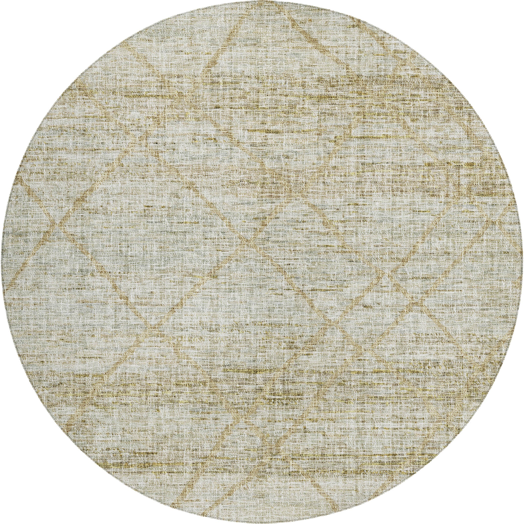 Luxury Washable Indoor/Outdoor Transitional PO1 Wheat Gold Rug 8' x 8' #shape_Rectangle