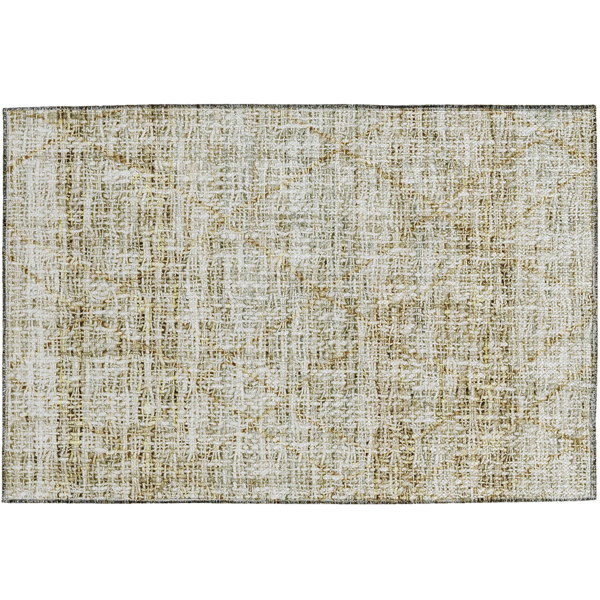 Luxury Washable Indoor/Outdoor Transitional PO1 Wheat Gold Rug 1'8" x 2'6" #shape_Rectangle