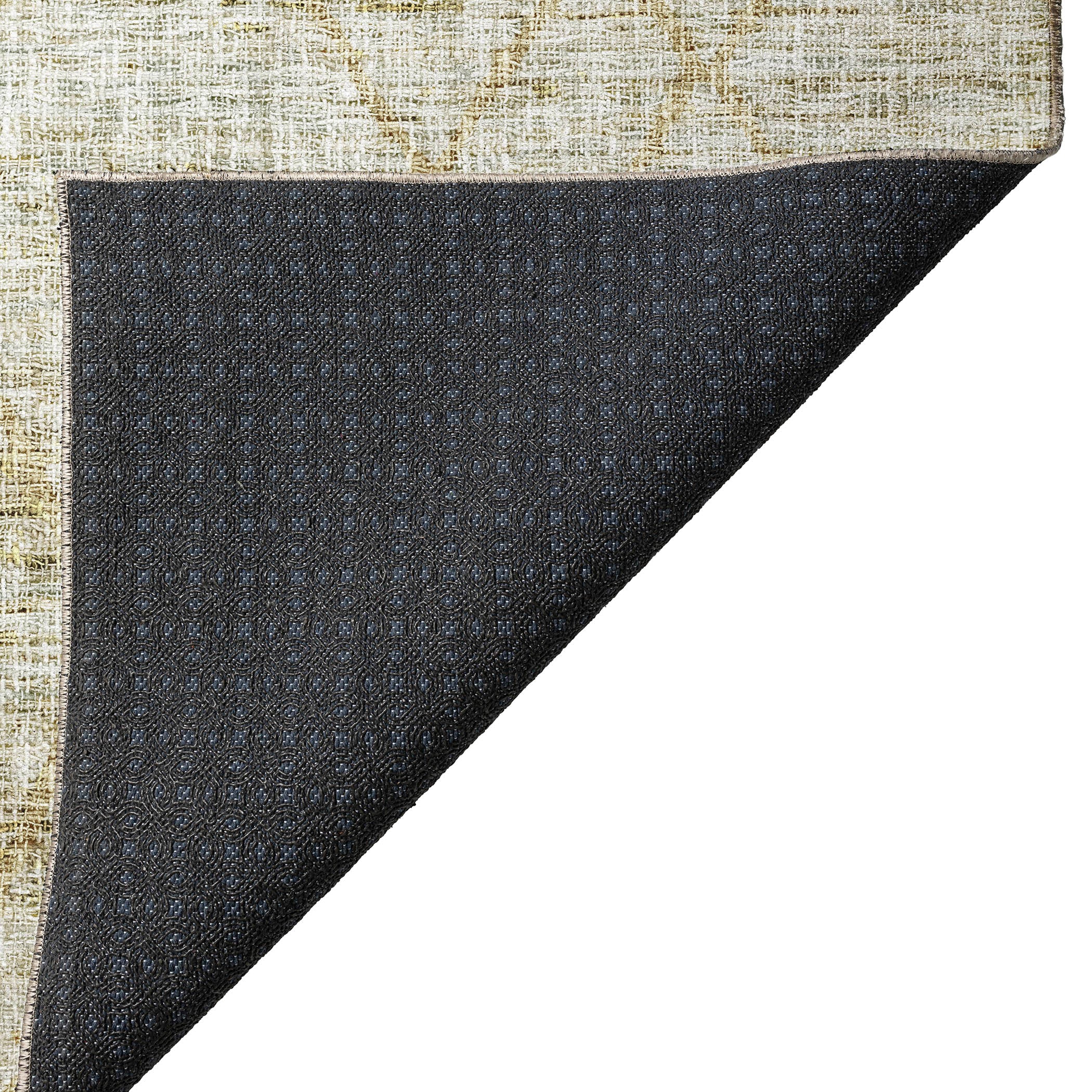 Luxury Washable Indoor/Outdoor Transitional PO1 Wheat Gold Rug 1'8" x 2'6" #shape_Rectangle