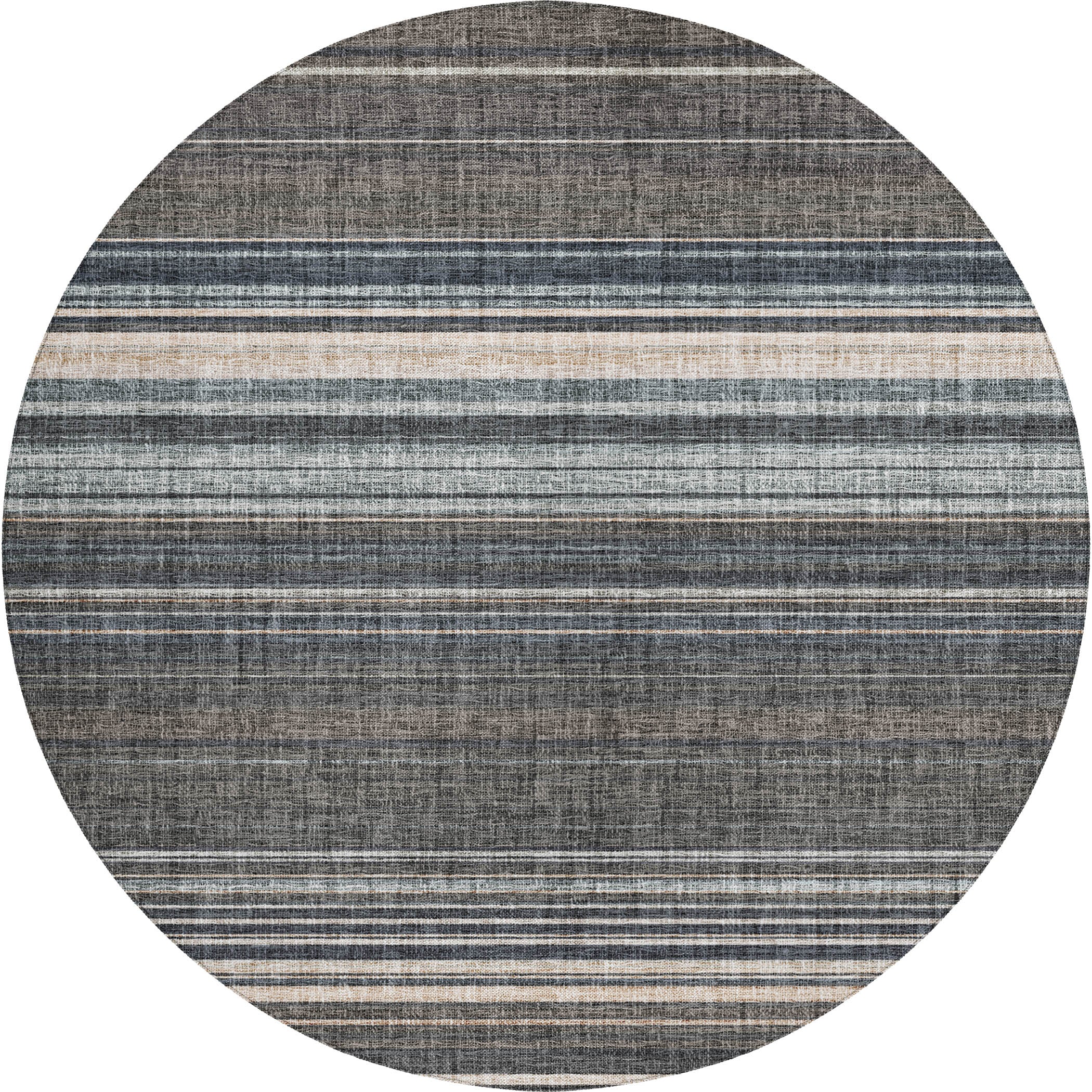 Luxury Washable Indoor/Outdoor Transitional PO2 Chocolate Brown Rug 8' x 8' #shape_Rectangle