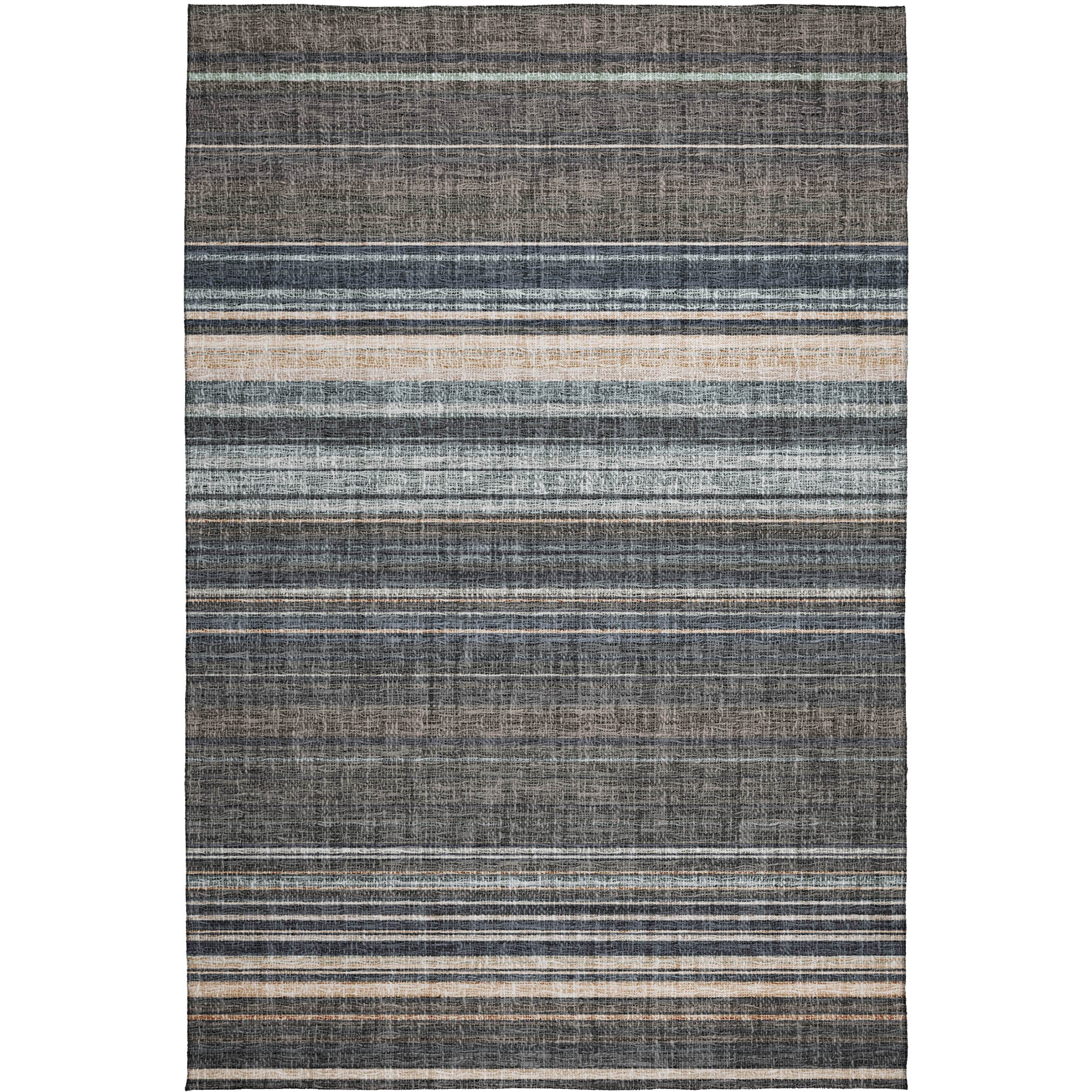 Luxury Washable Indoor/Outdoor Transitional PO2 Chocolate Brown Rug 2'6" x 3'10" #shape_Rectangle