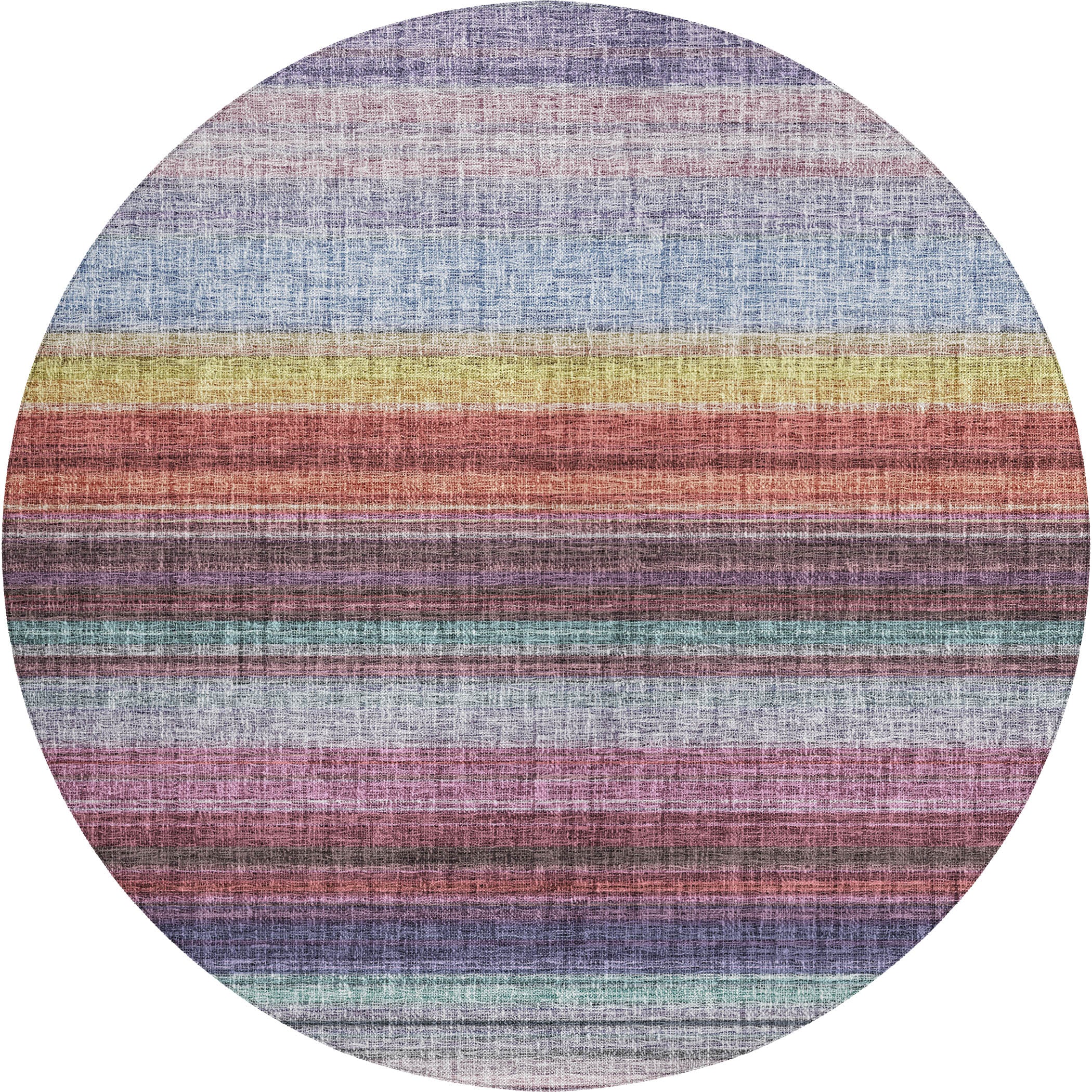 Luxury Washable Indoor/Outdoor Transitional PO2 Lavender Purple Rug 8' x 8' #shape_Rectangle