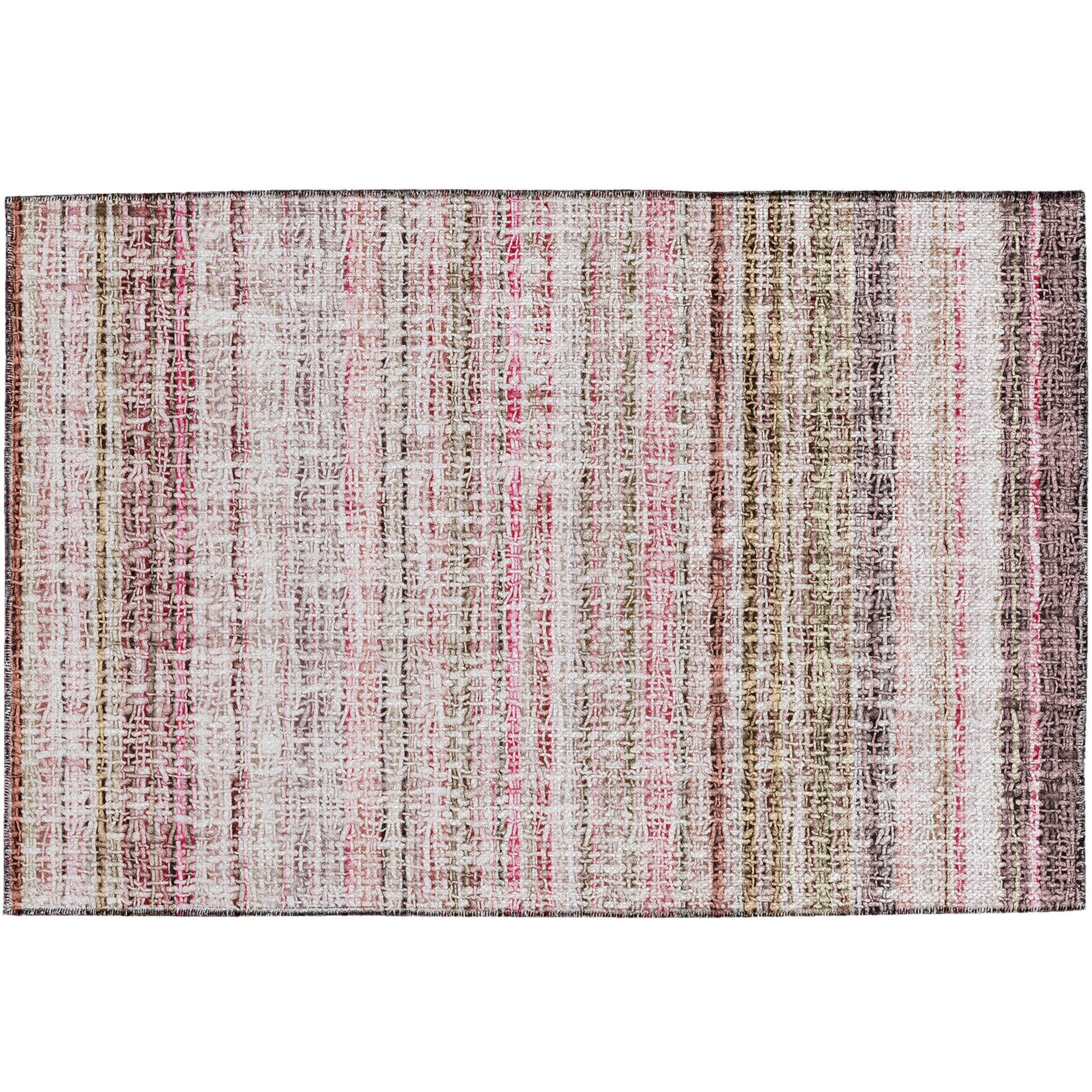 Luxury Washable Indoor/Outdoor Transitional PO2 Pink Rug 1'8" x 2'6" #shape_Rectangle