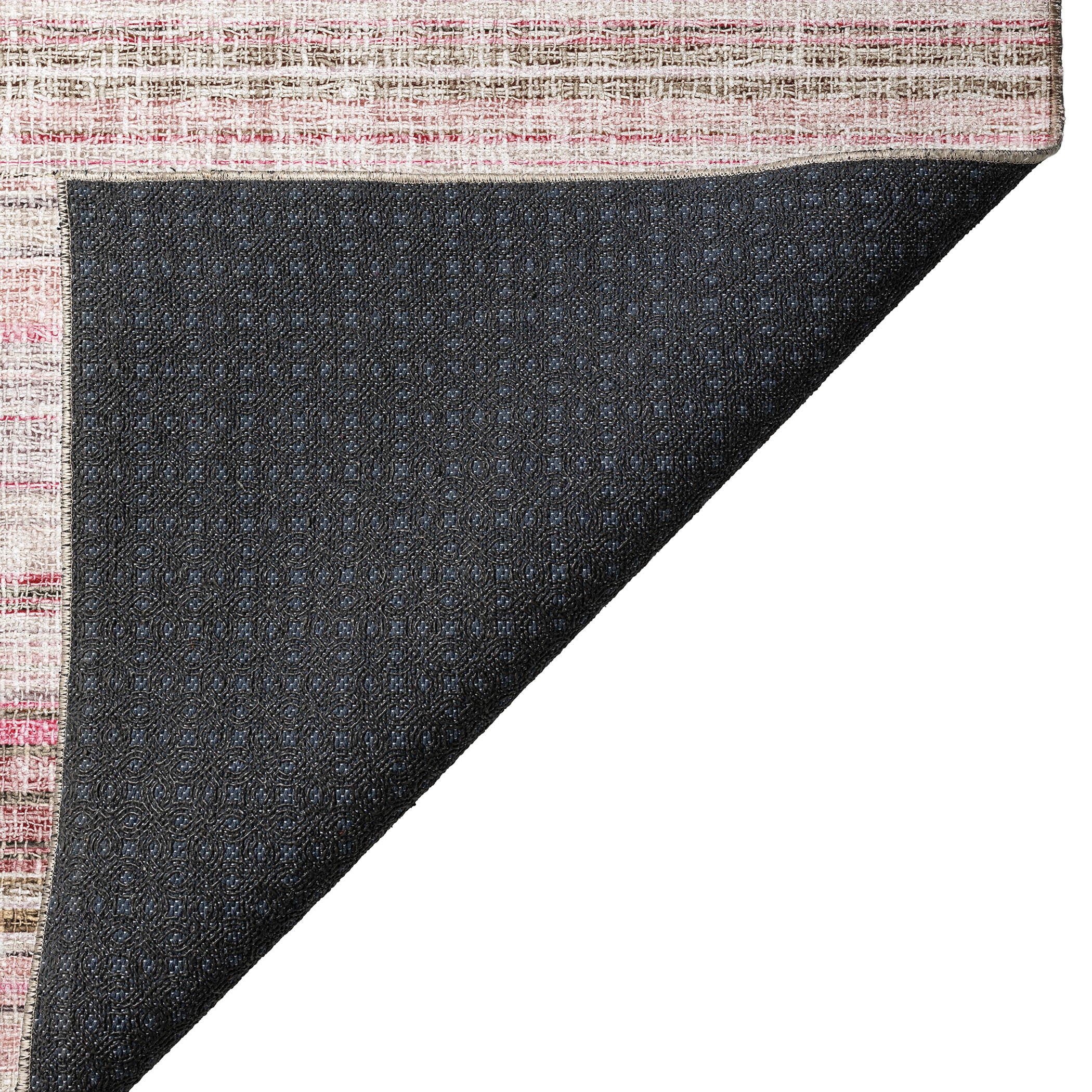 Luxury Washable Indoor/Outdoor Transitional PO2 Pink Rug 1'8" x 2'6" #shape_Rectangle