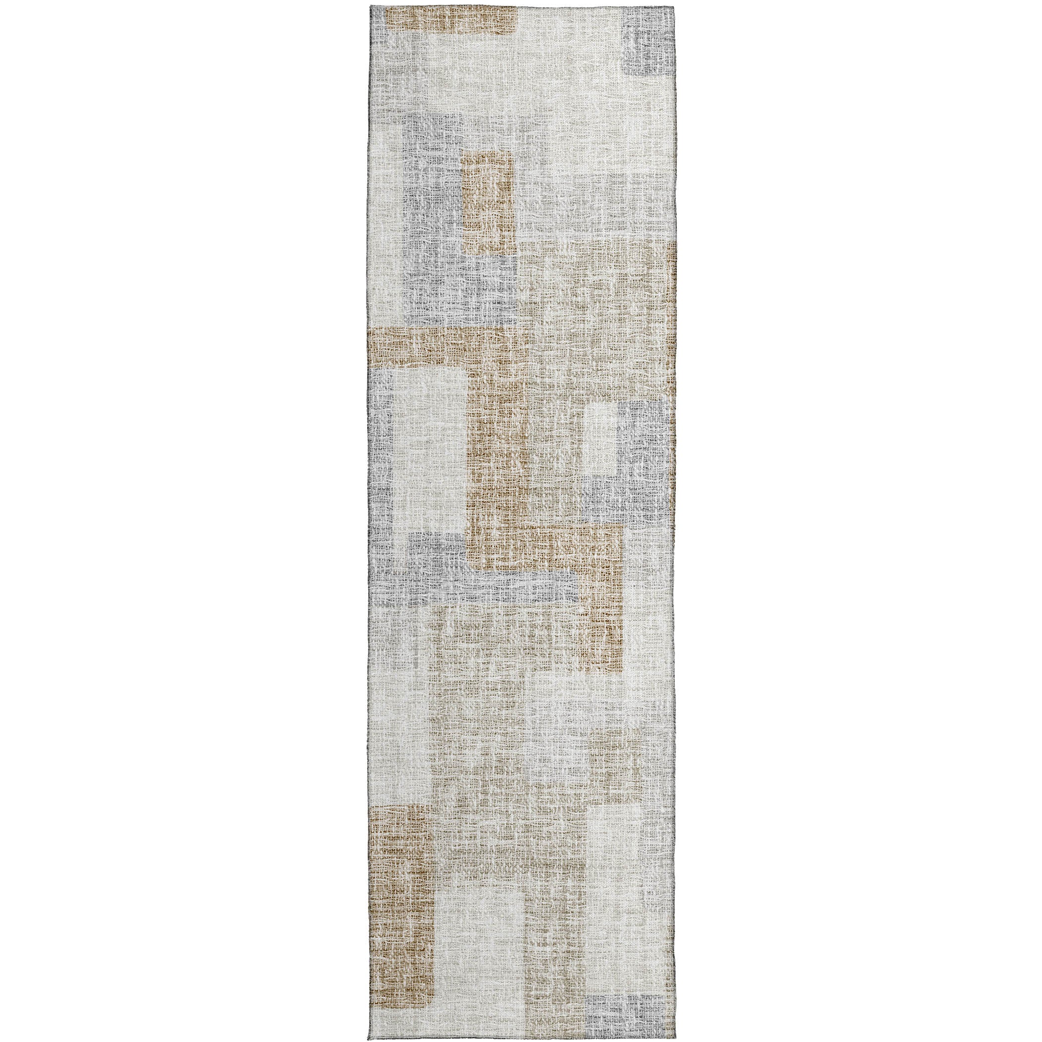Luxury Washable Indoor/Outdoor Transitional PO3 Ivory Rug 2'3" x 7'6" #shape_Runner