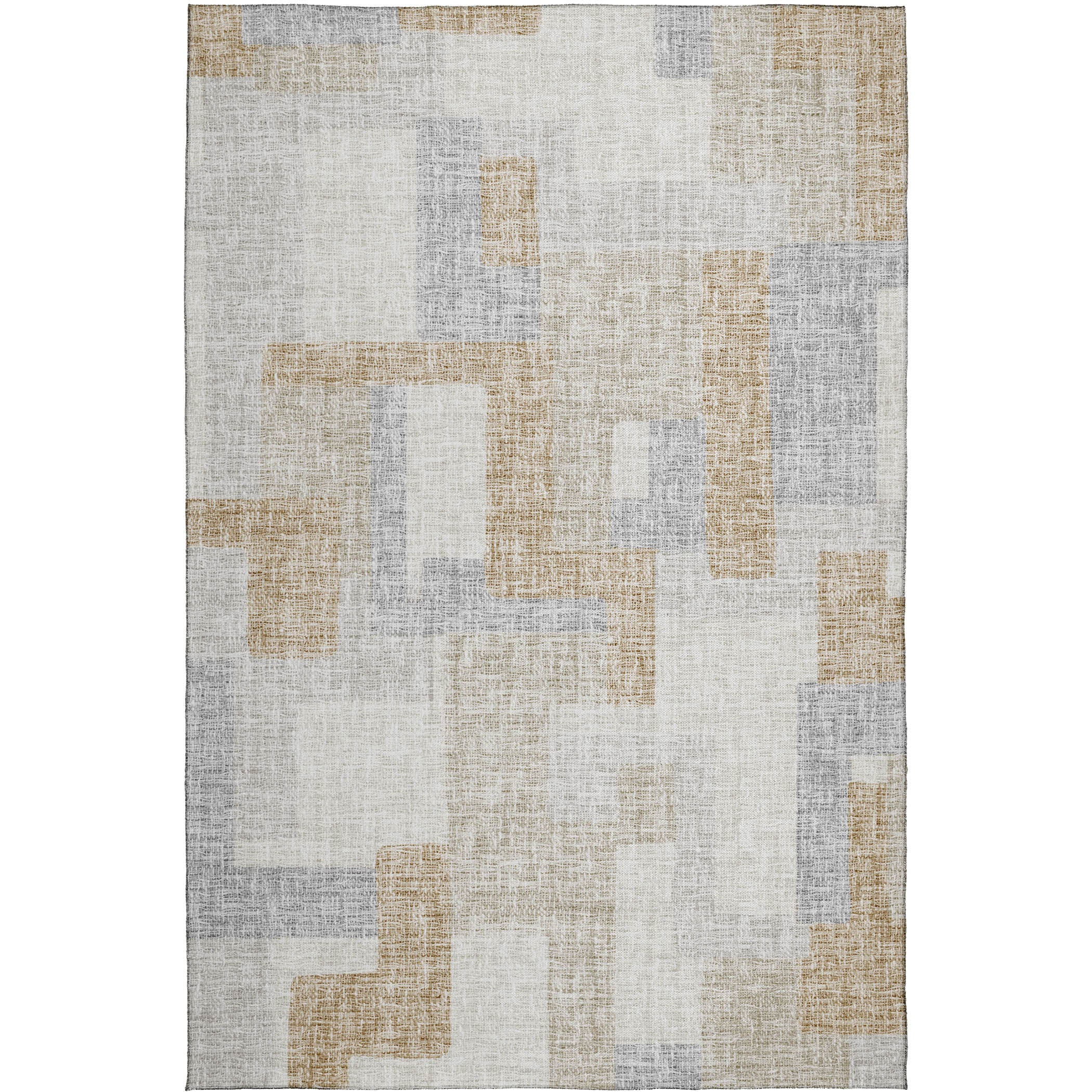 Luxury Washable Indoor/Outdoor Transitional PO3 Ivory Rug 2'6" x 3'10" #shape_Rectangle