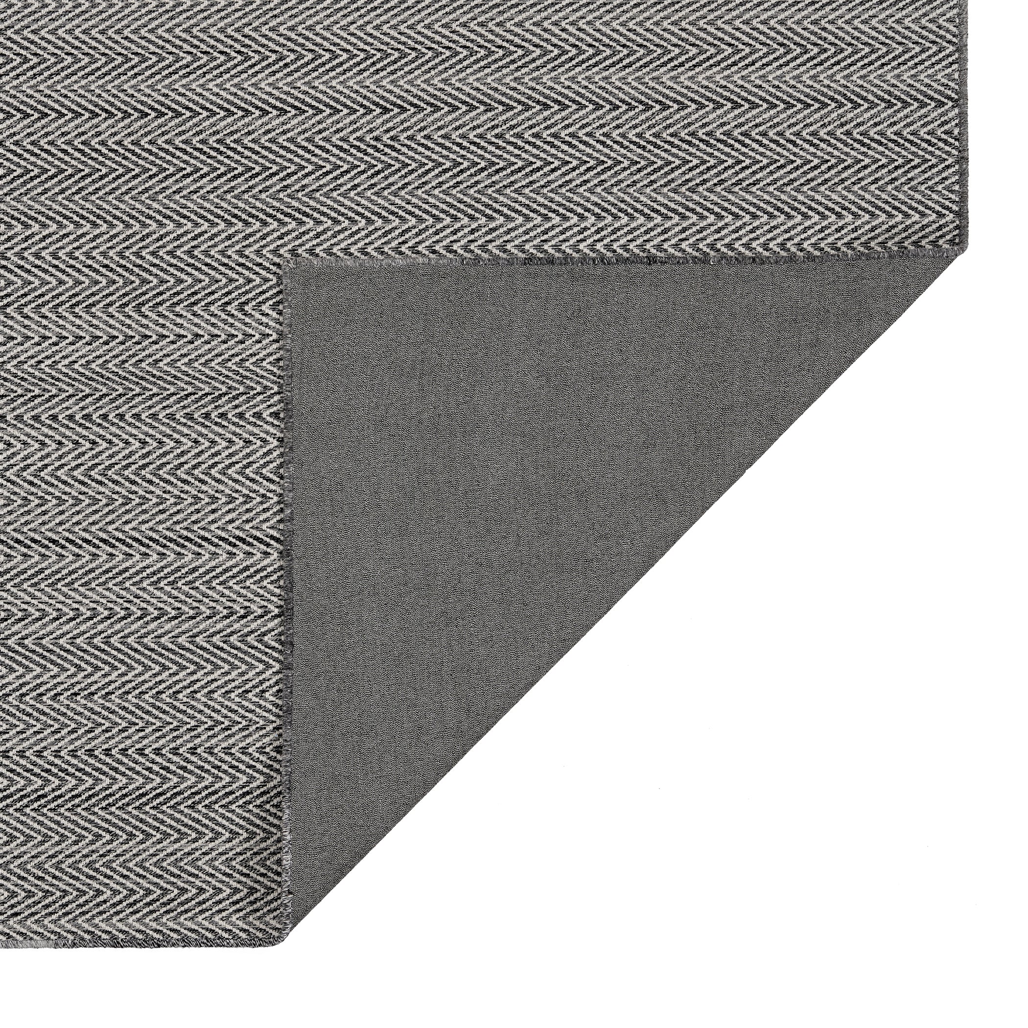 Casual PV2 Charcoal Black Rug 2' x 3' #shape_Rectangle