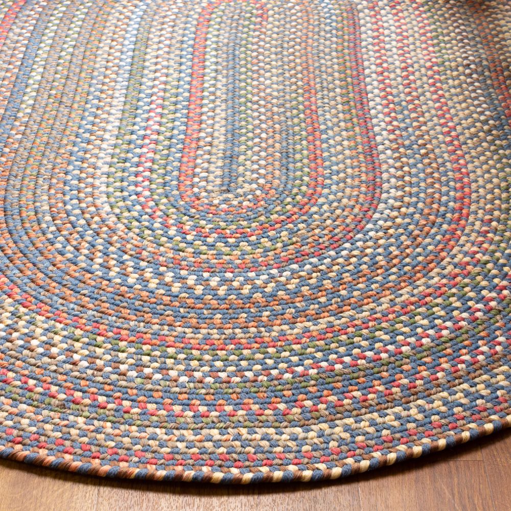 Roxbury Braided Rug for Indoor / Outdoor Use - Great for Kitchens, Patio or Deck - Soft Stain Resistant Yarn -Blue