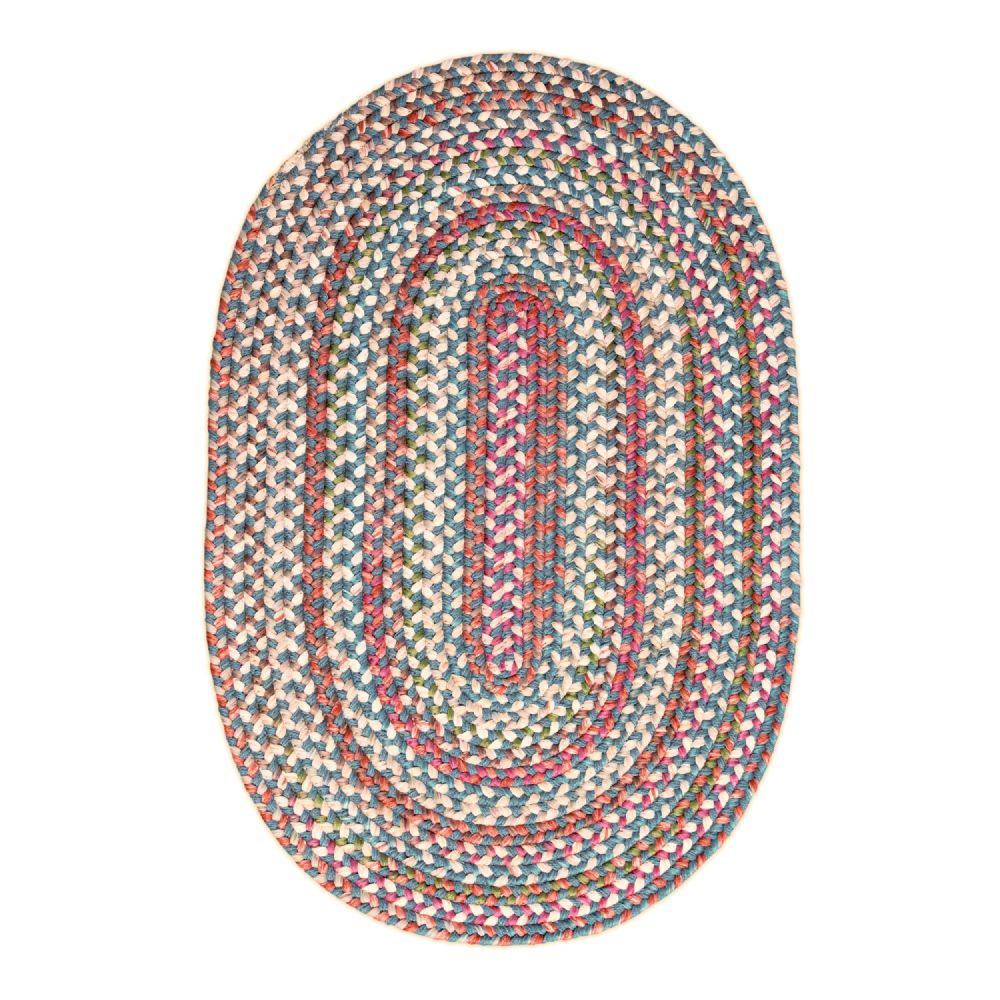 Roxbury Braided Rug for Indoor / Outdoor Use - Great for Kitchens, Patio or Deck - Soft Stain Resistant Yarn -Blue