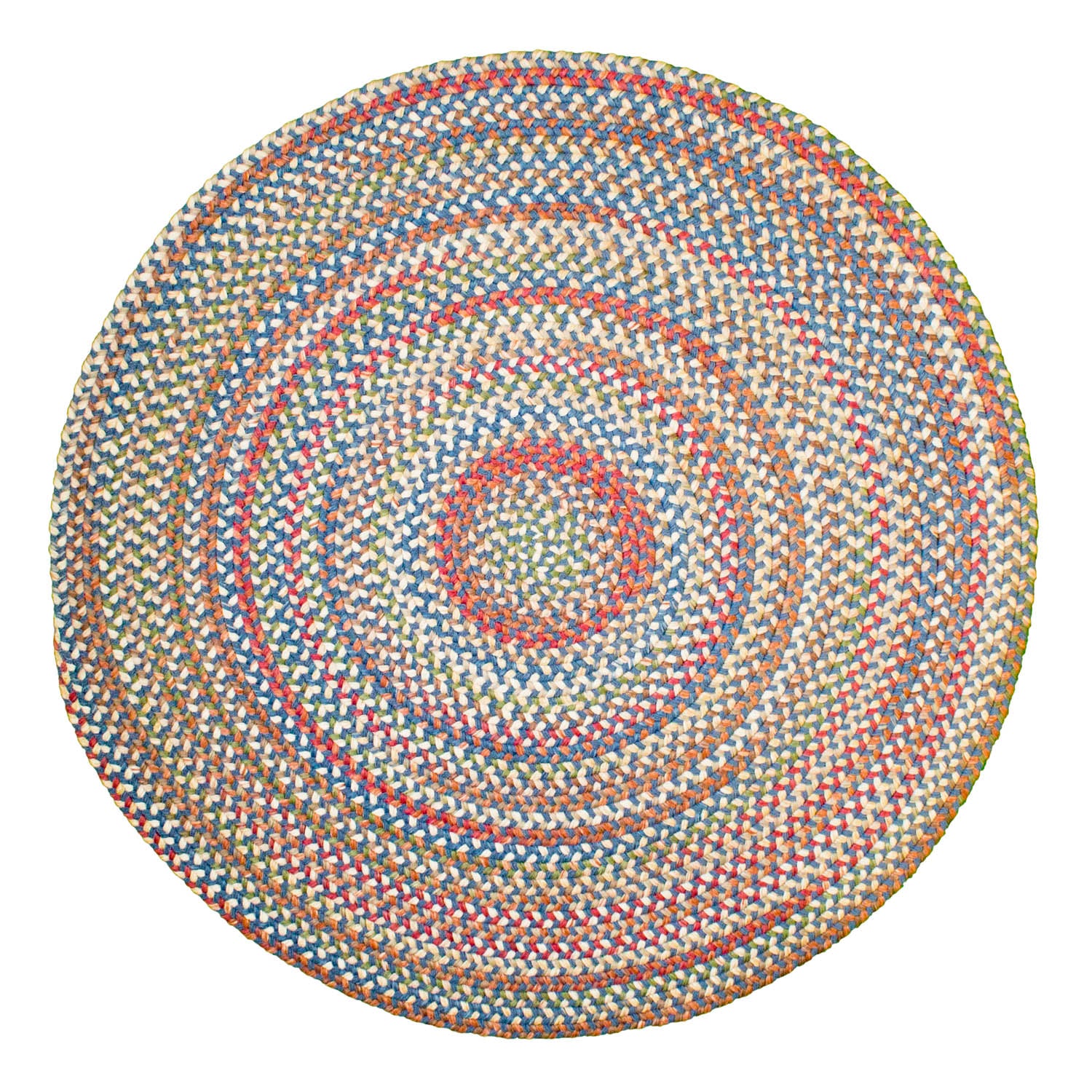 Roxbury Braided Rug for Indoor / Outdoor Use - Great for Kitchens, Patio or Deck - Soft Stain Resistant Yarn -Blue