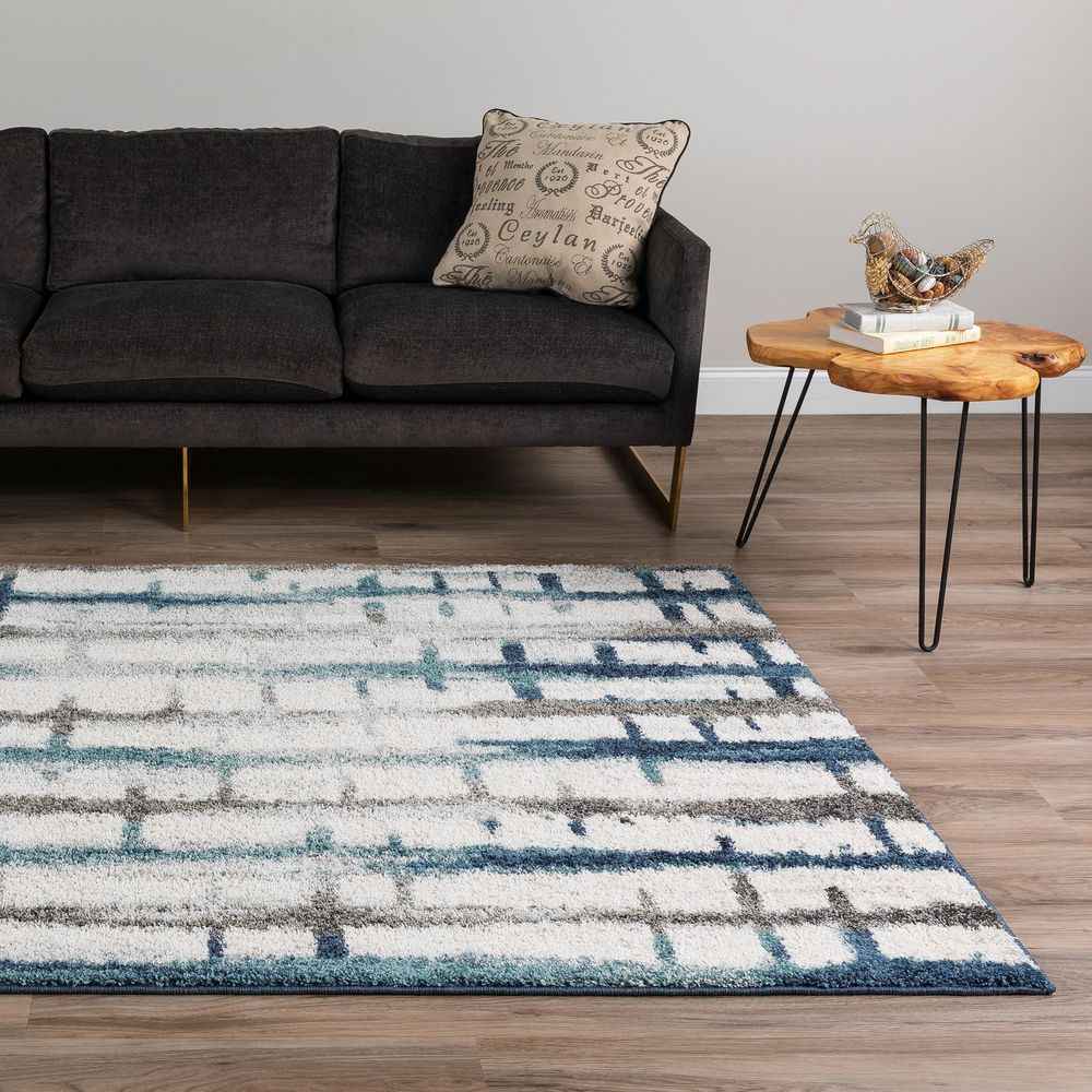 Rocco RC2 Multi Blue Area Rug #color_multi blue