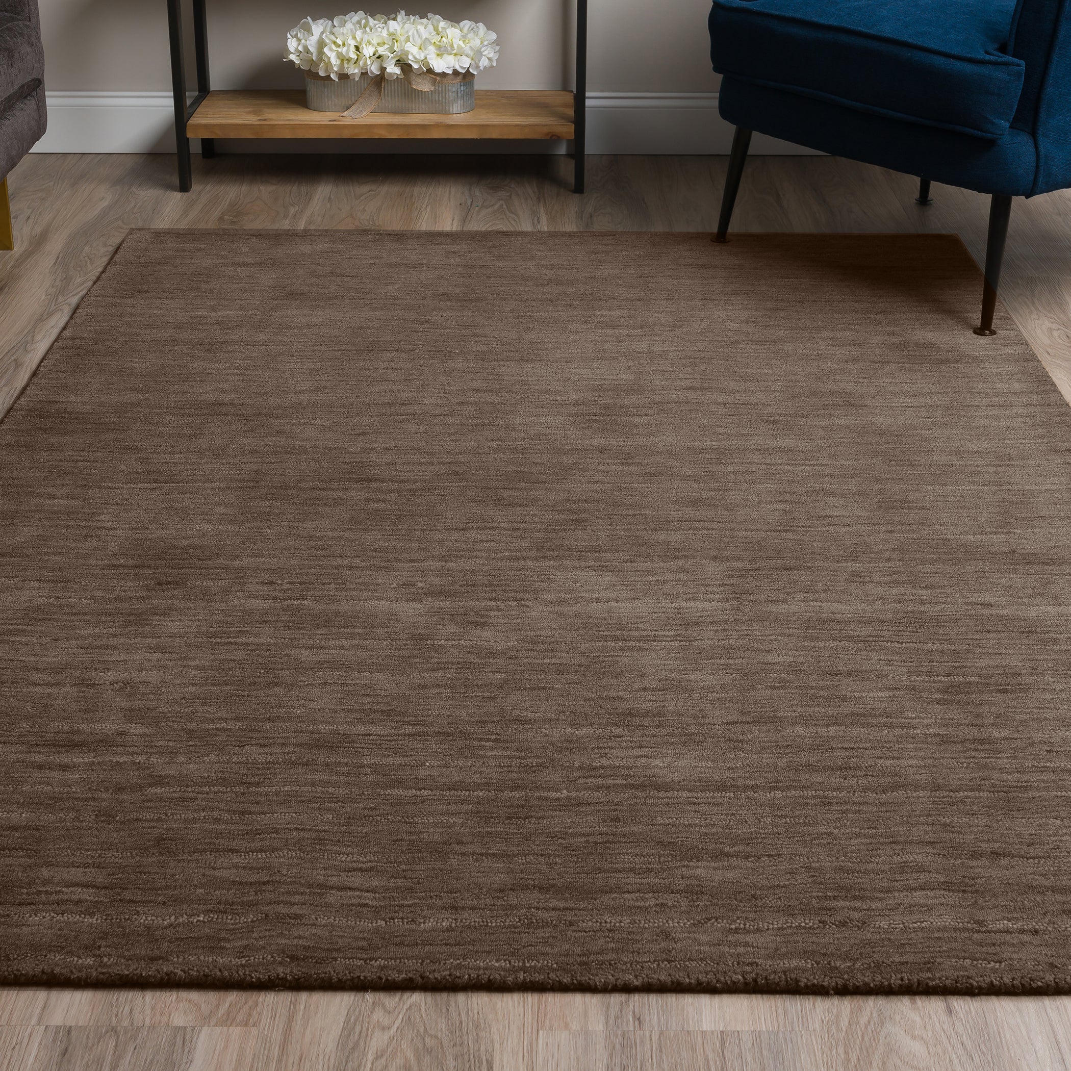 Transitional RF100 Chocolate Brown Wool Rug 3'6" x 5'6" #shape_Rectangle