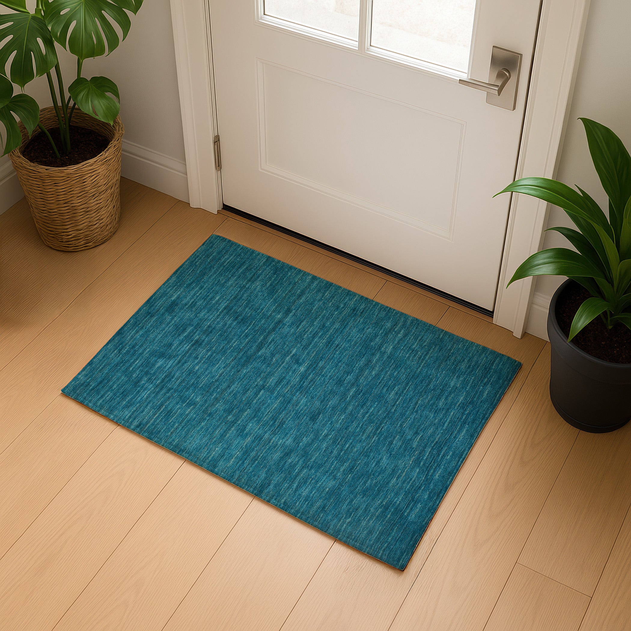 Transitional RF100 Cobalt Blue Wool Rug 2' x 3' #shape_Rectangle