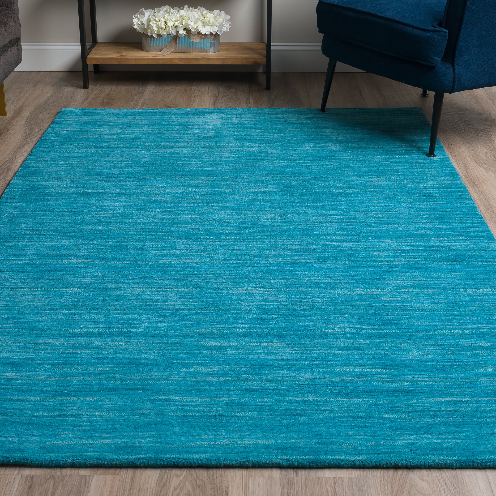 Transitional RF100 Cobalt Blue Wool Rug 3'6" x 5'6" #shape_Rectangle
