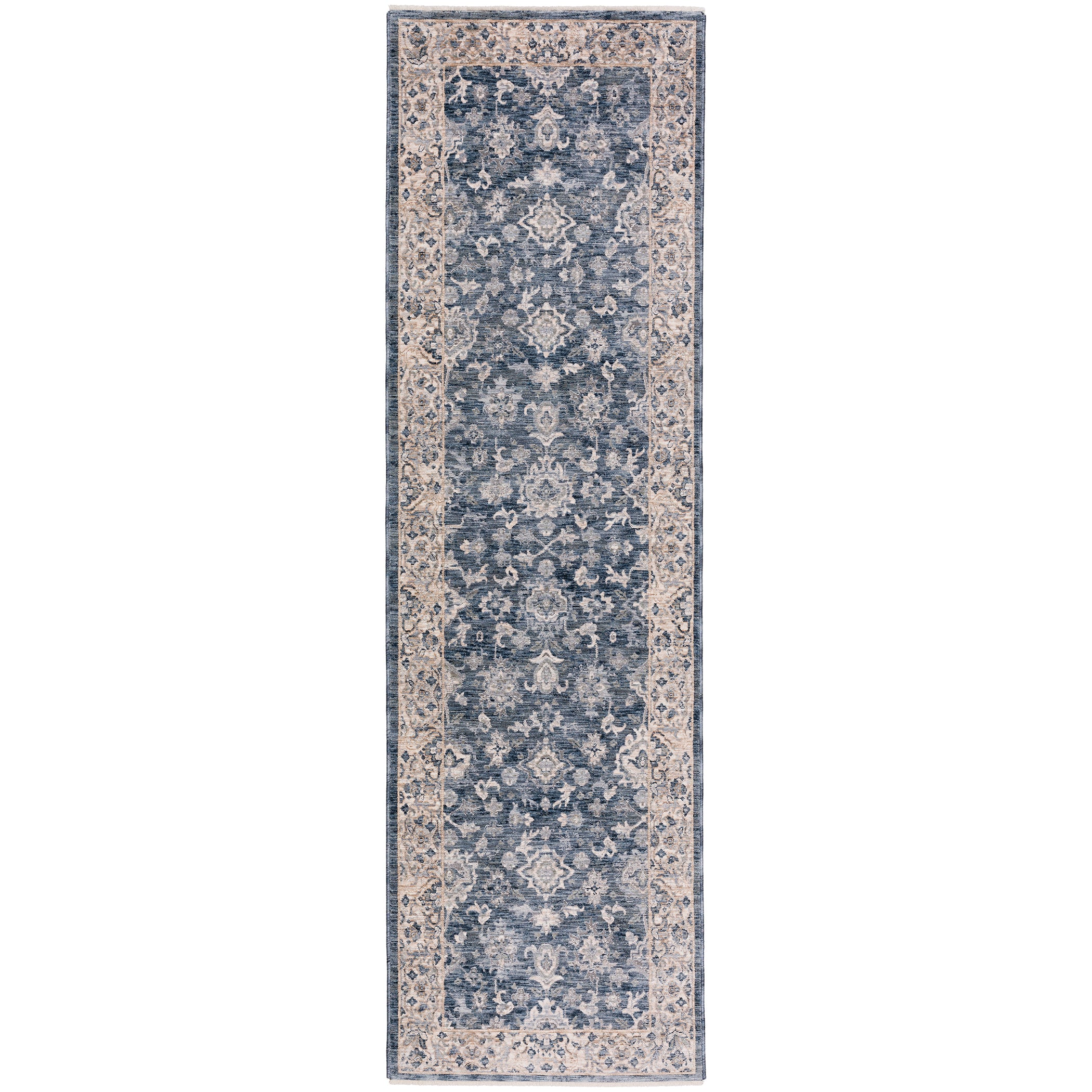 Traditional RG3 Denim Blue Rug 2'3" x 7'10" #shape_Runner