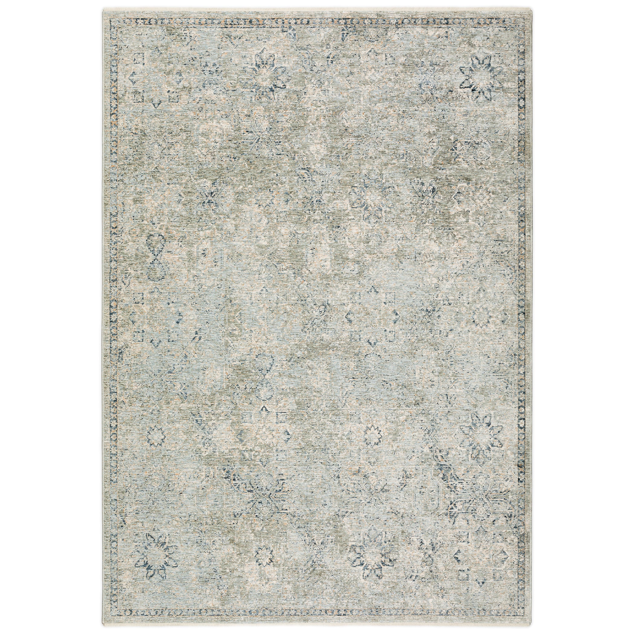 Traditional RG4 Sky Blue Rug 1'8" x 2'6" #shape_Rectangle