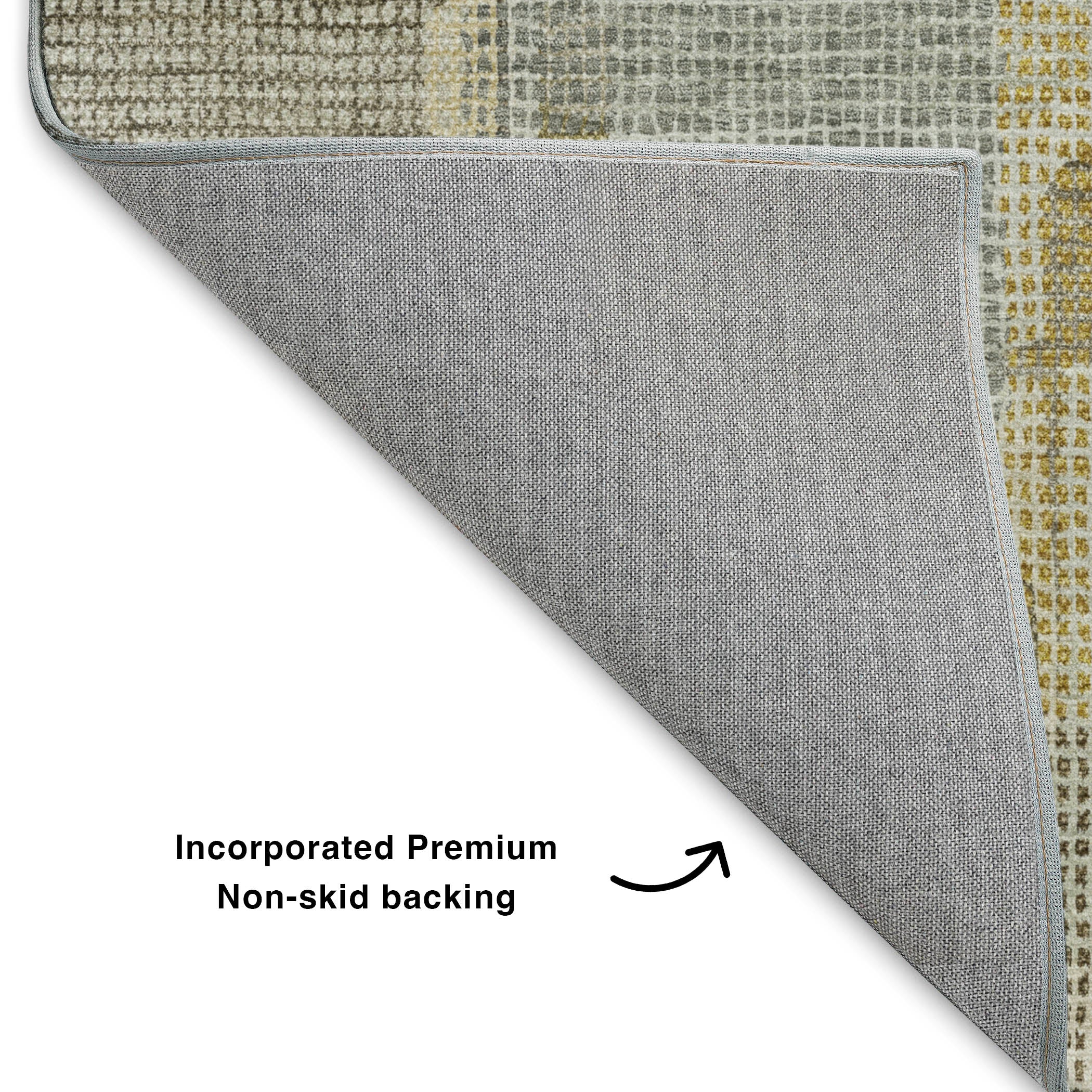 Luxury Washable Indoor/Outdoor Transitional RN10 Taupe Brown Rug 1'8" x 2'6" #shape_Rectangle