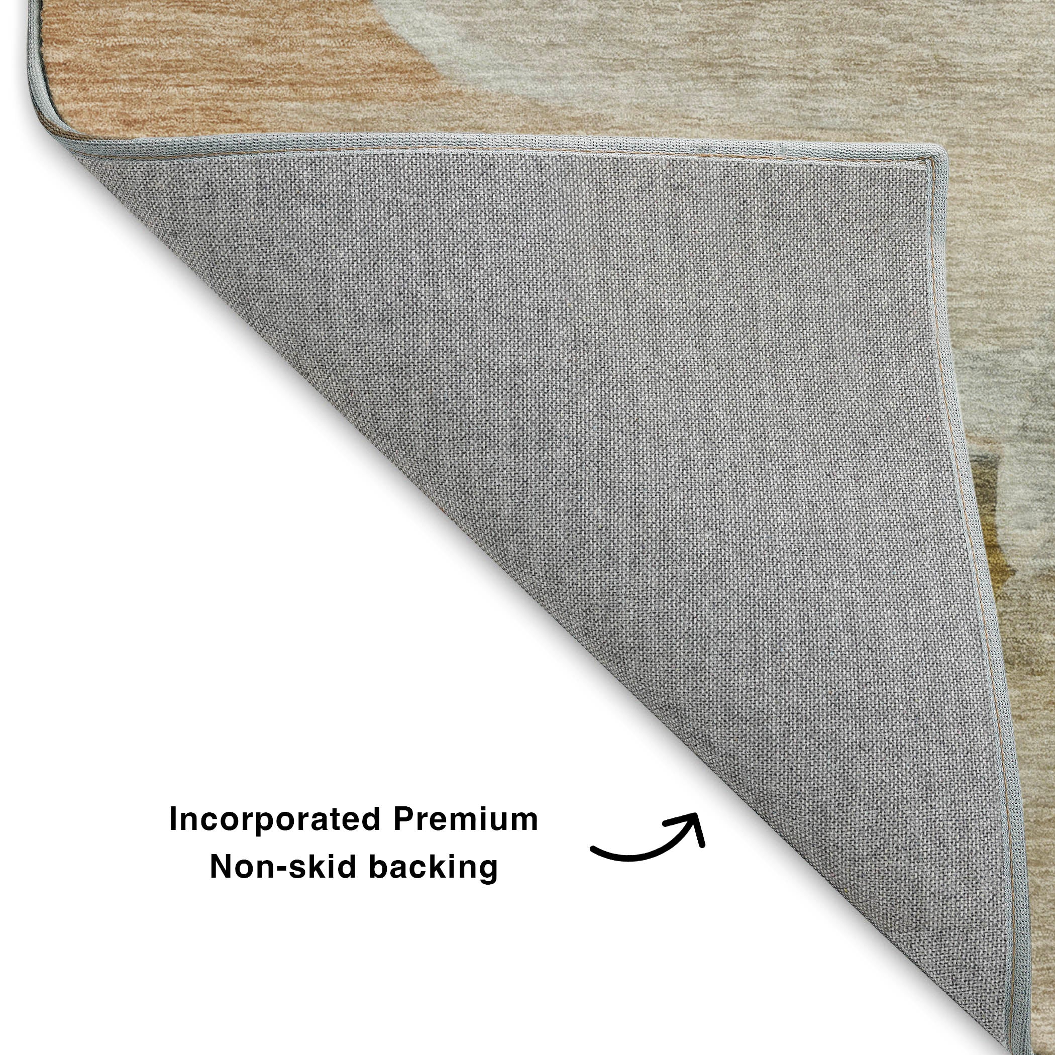 Luxury Washable Indoor/Outdoor Transitional RN11 Taupe Brown Rug 1'8" x 2'6" #shape_Rectangle