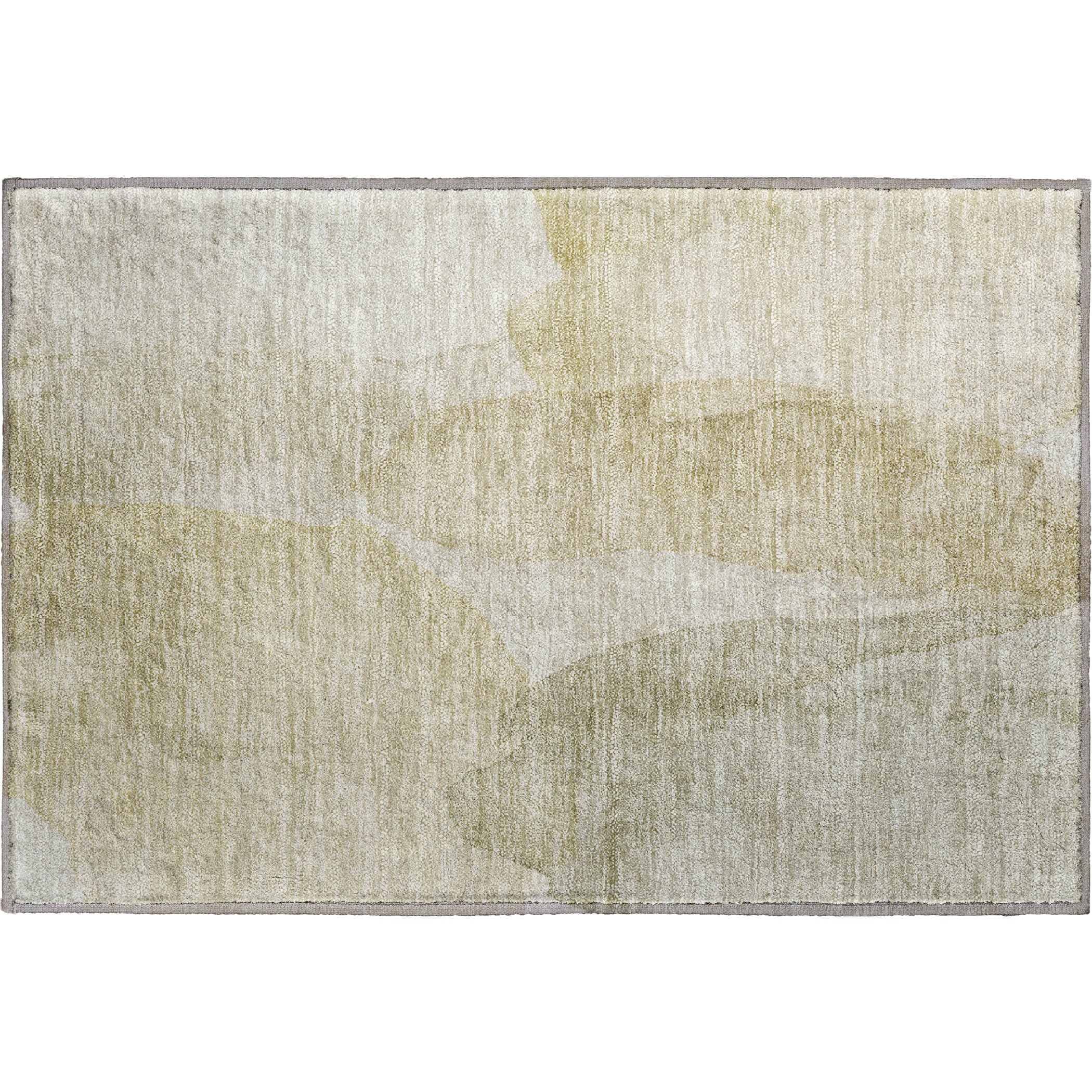 Luxury Washable Indoor/Outdoor Transitional RN12 Putty Brown Rug 1'8" x 2'6" #shape_Rectangle