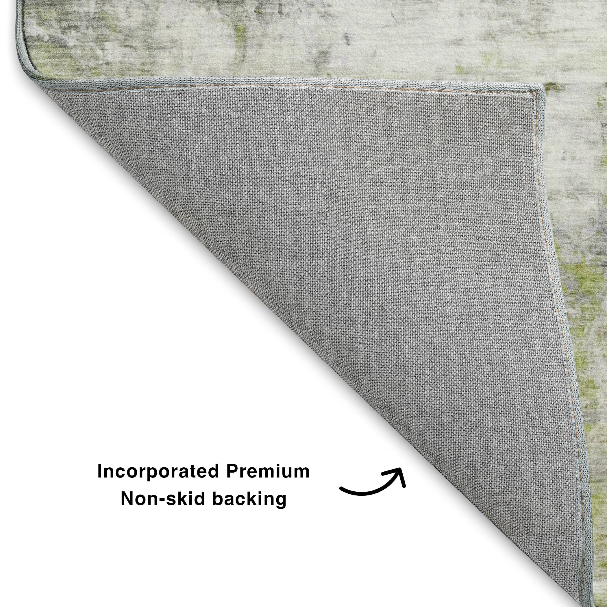 Luxury Washable Indoor/Outdoor Transitional RN1 Aloe Green Rug 1'8" x 2'6" #shape_Rectangle