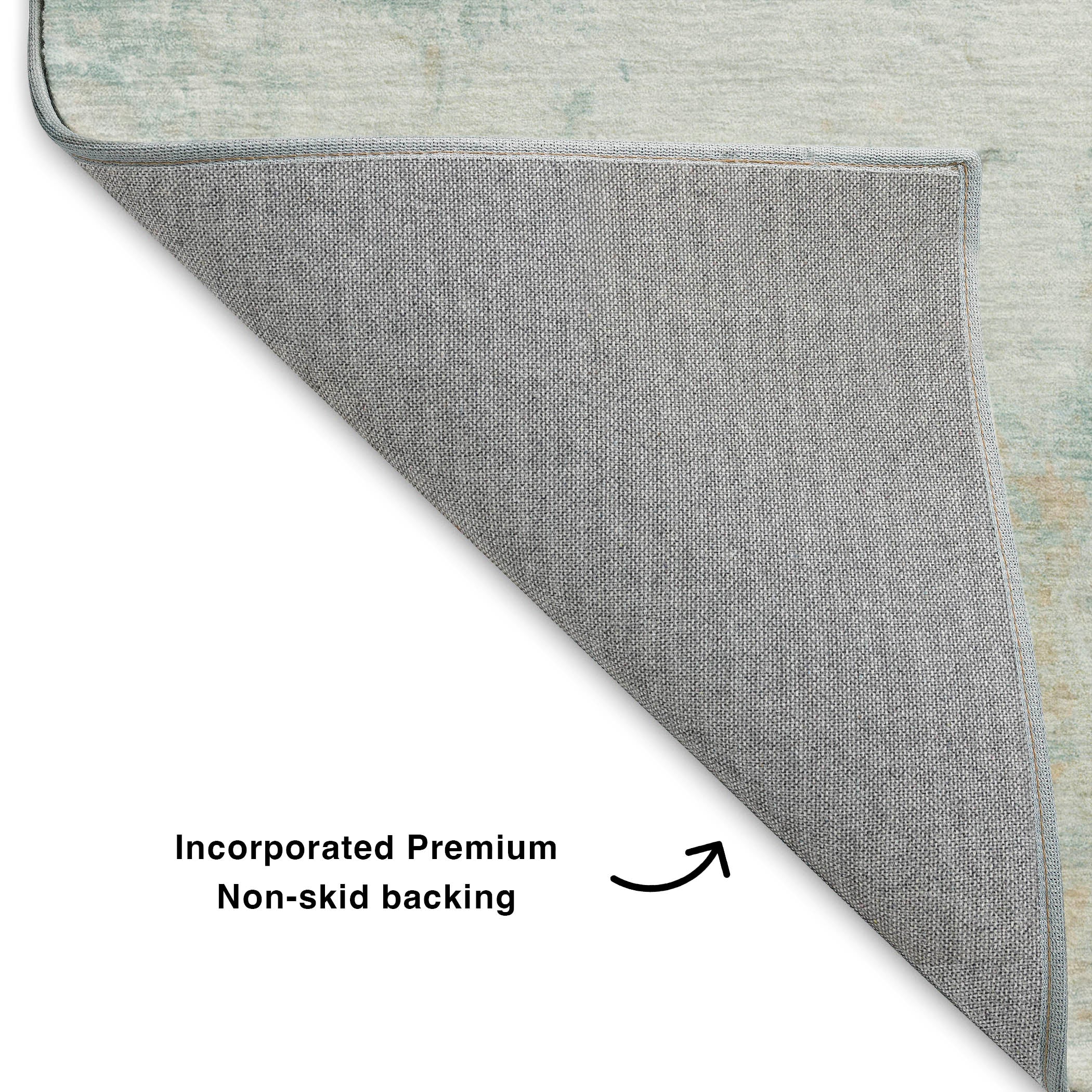 Luxury Washable Indoor/Outdoor Transitional RN1 Seafoam Blue Rug 1'8" x 2'6" #shape_Rectangle