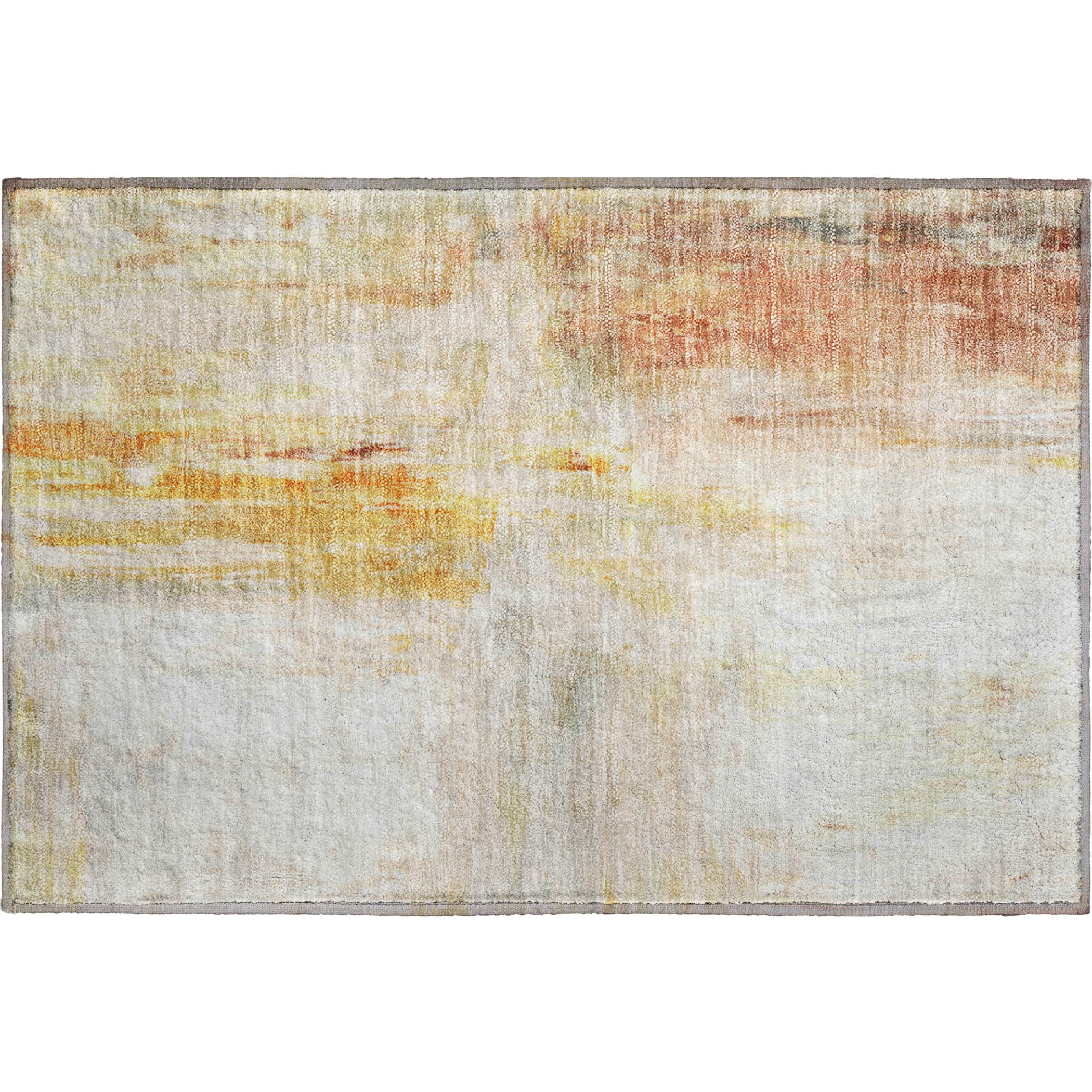 Luxury Washable Indoor/Outdoor Transitional RN2 Paprika Orange Rug 1'8" x 2'6" #shape_Rectangle