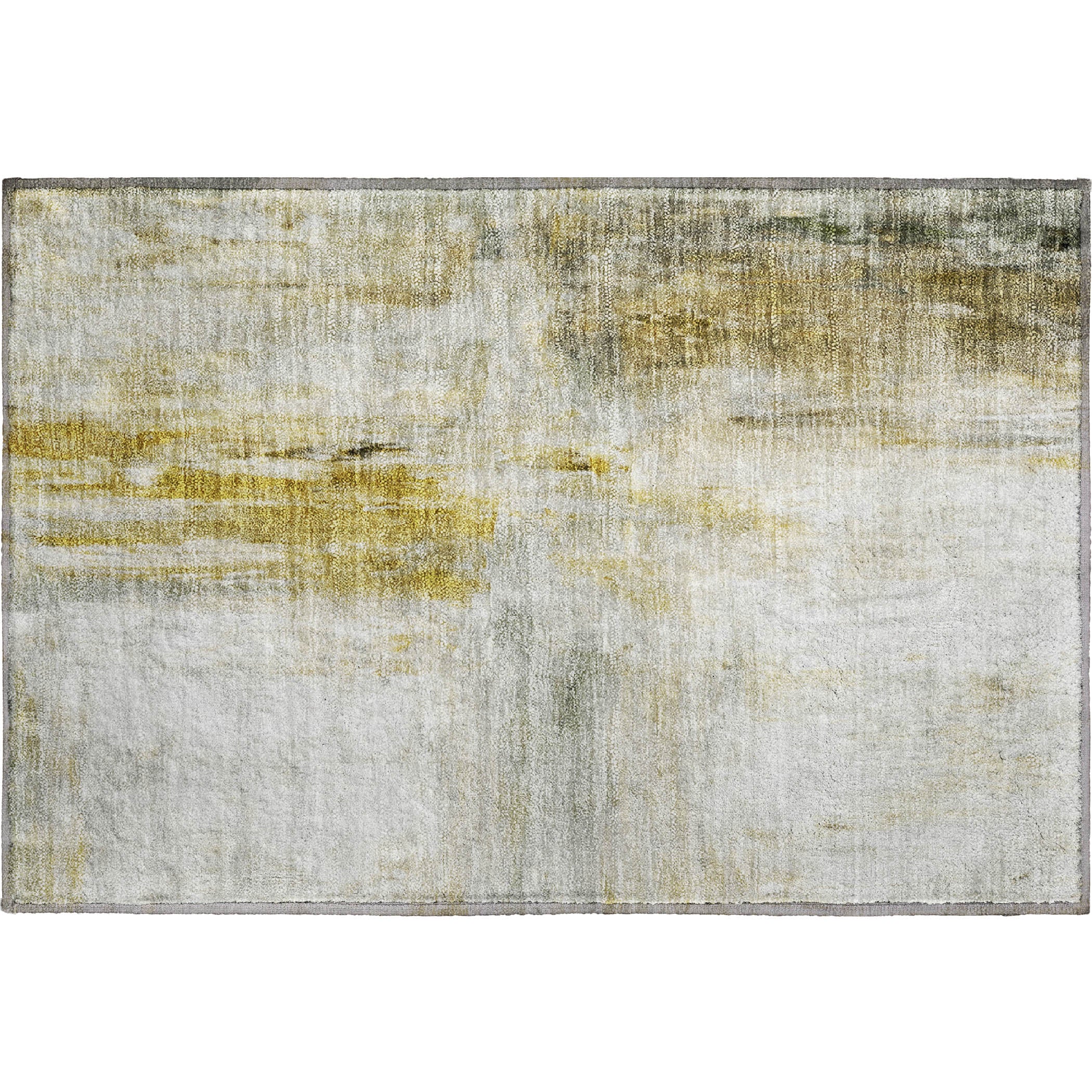 Luxury Washable Indoor/Outdoor Transitional RN2 Taupe Brown Rug 1'8" x 2'6" #shape_Rectangle