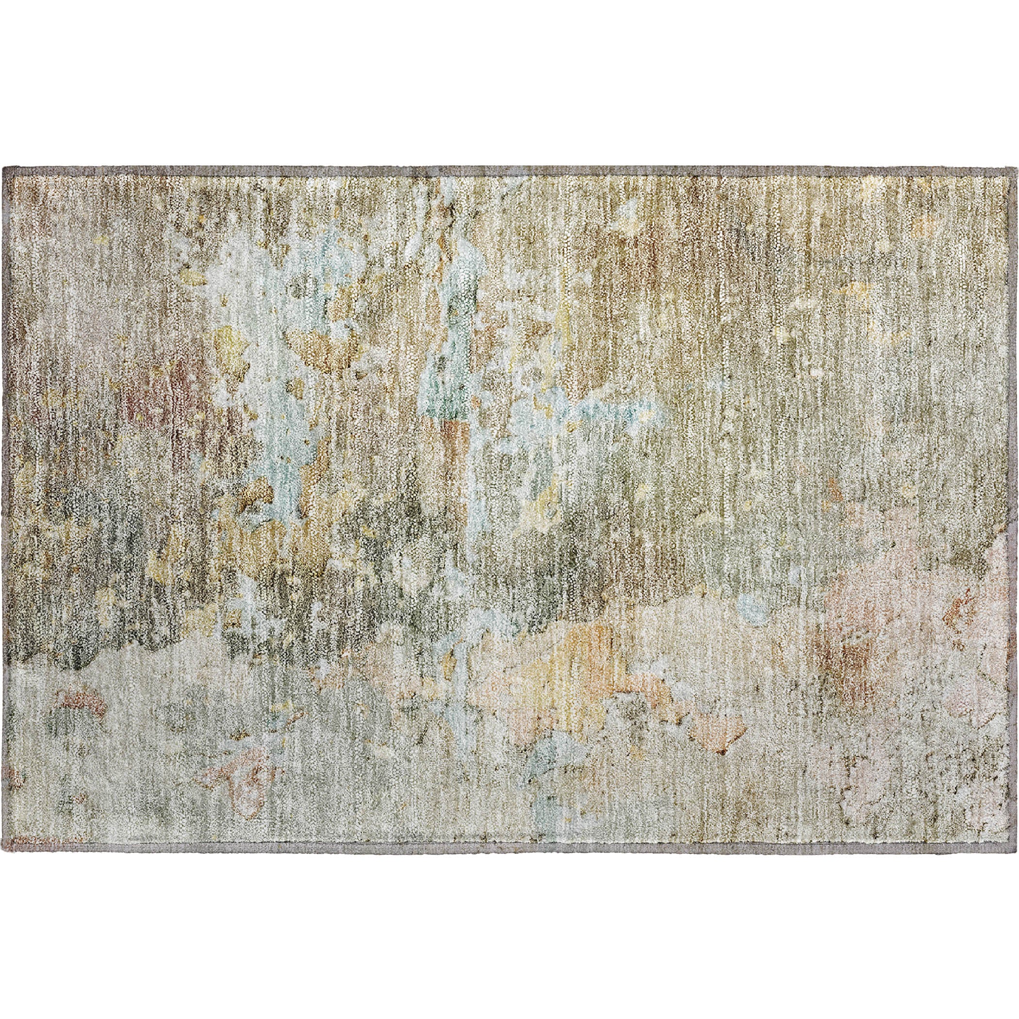 Luxury Washable Indoor/Outdoor Transitional RN3 Brown Rug 1'8" x 2'6" #shape_Rectangle