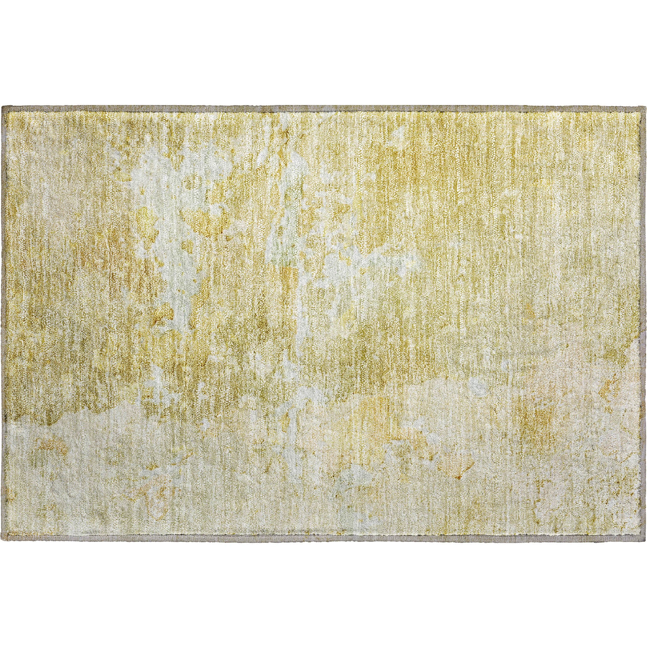 Luxury Washable Indoor/Outdoor Transitional RN3 Gold Rug 1'8" x 2'6" #shape_Rectangle