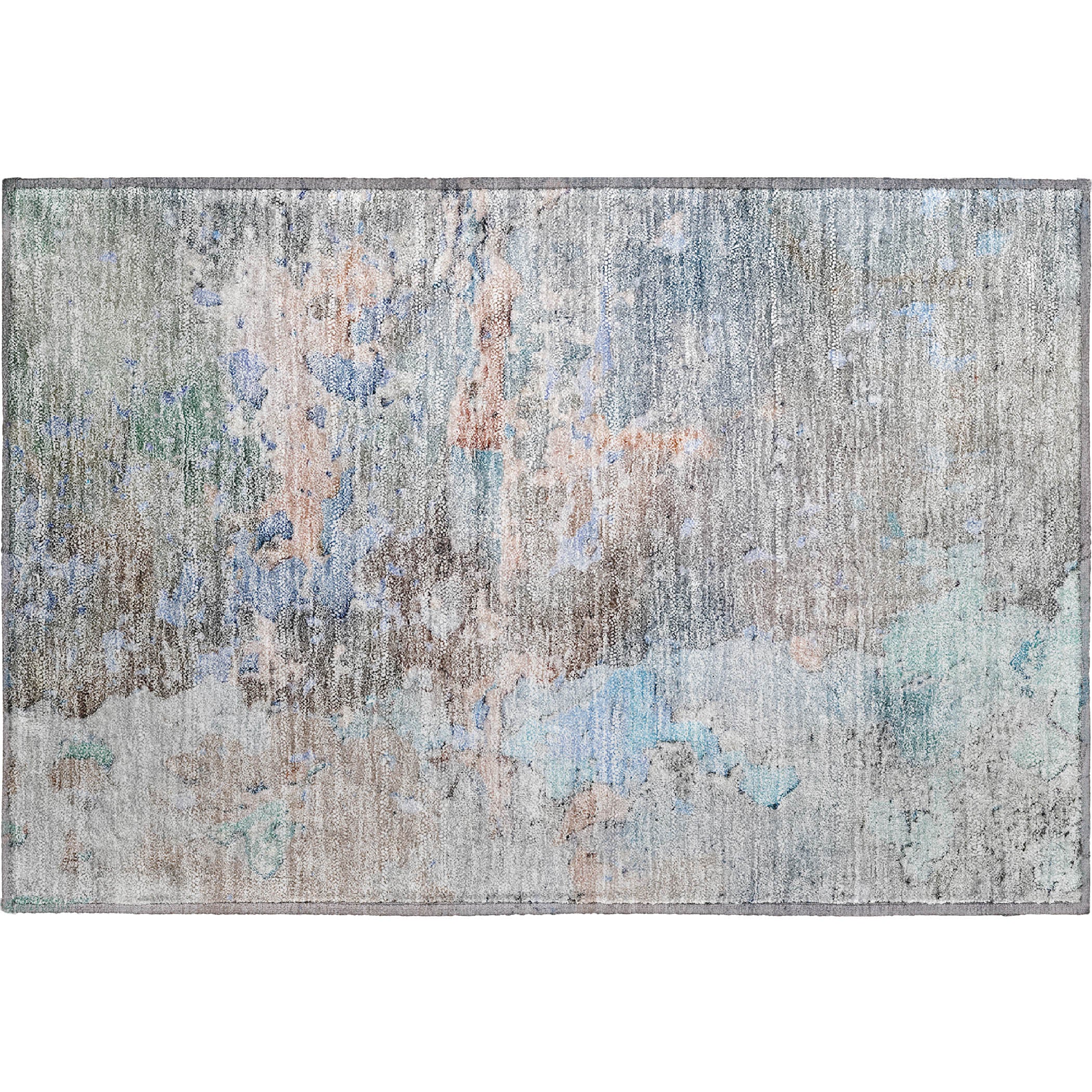 Luxury Washable Indoor/Outdoor Transitional RN3 Taupe Brown Rug 1'8" x 2'6" #shape_Rectangle