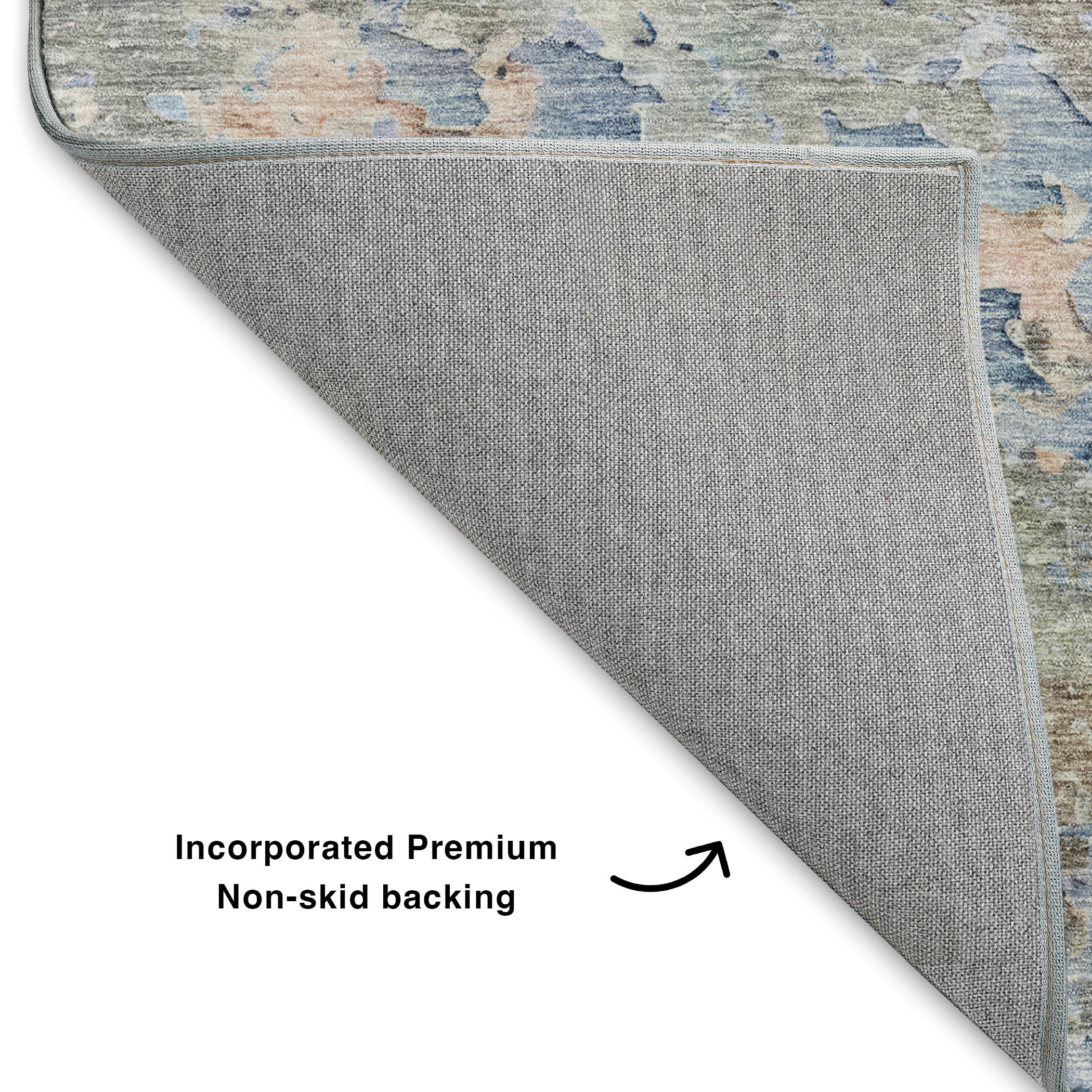 Luxury Washable Indoor/Outdoor Transitional RN3 Taupe Brown Rug 1'8" x 2'6" #shape_Rectangle