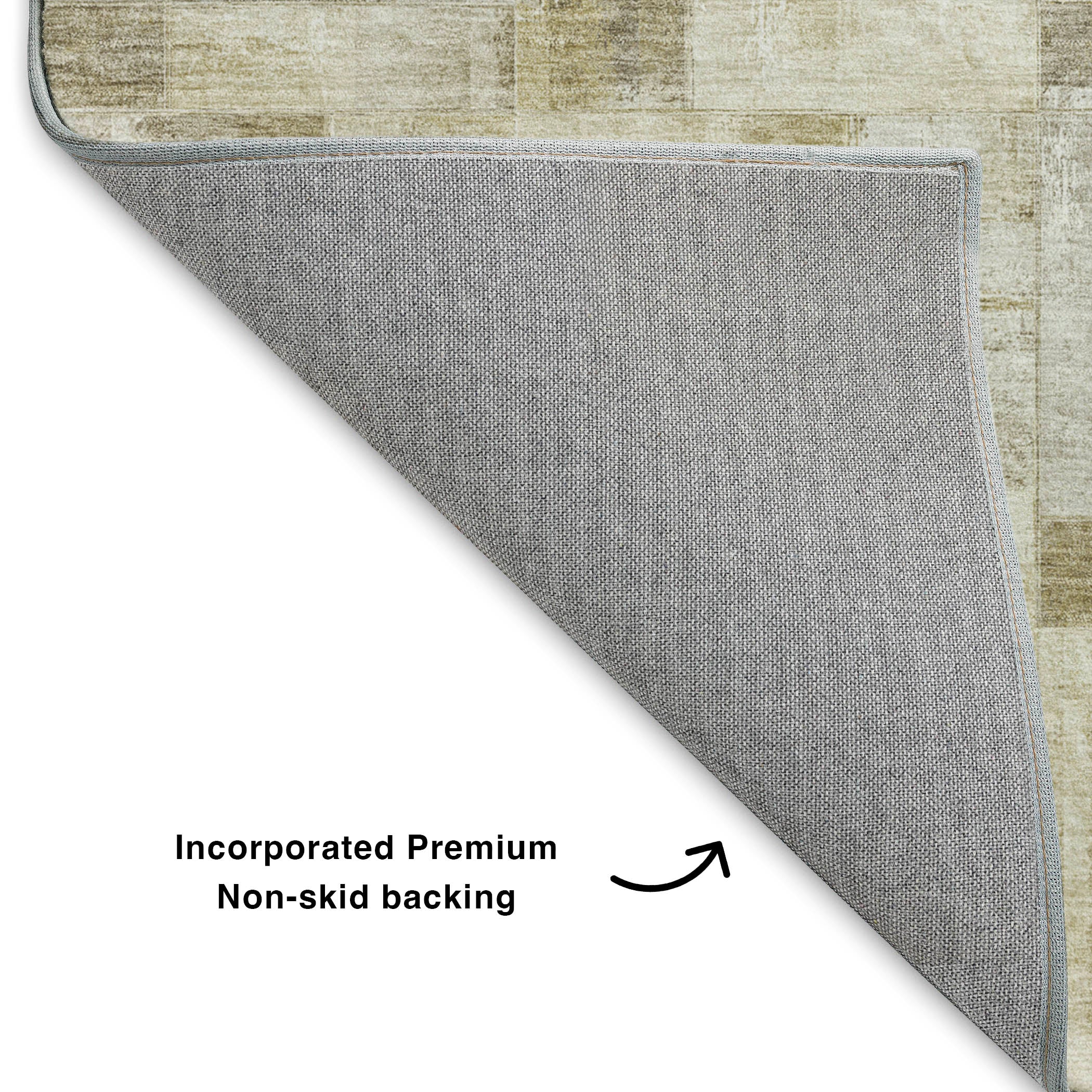 Luxury Washable Indoor/Outdoor Transitional RN4 Beige Brown Rug 1'8" x 2'6" #shape_Rectangle