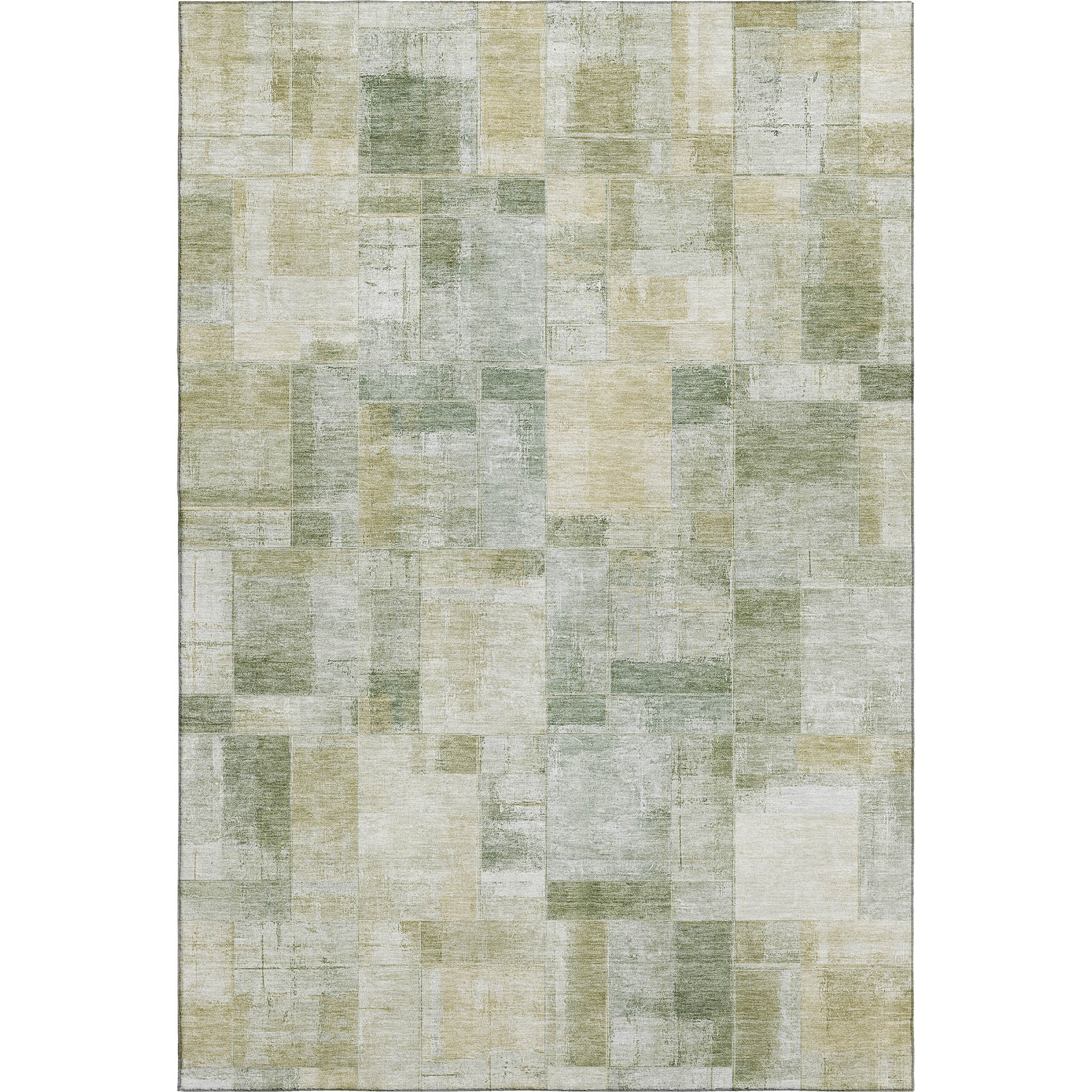 Luxury Washable Indoor/Outdoor Transitional RN4 Sage Green Rug 2'6" x 3'10" #shape_Rectangle