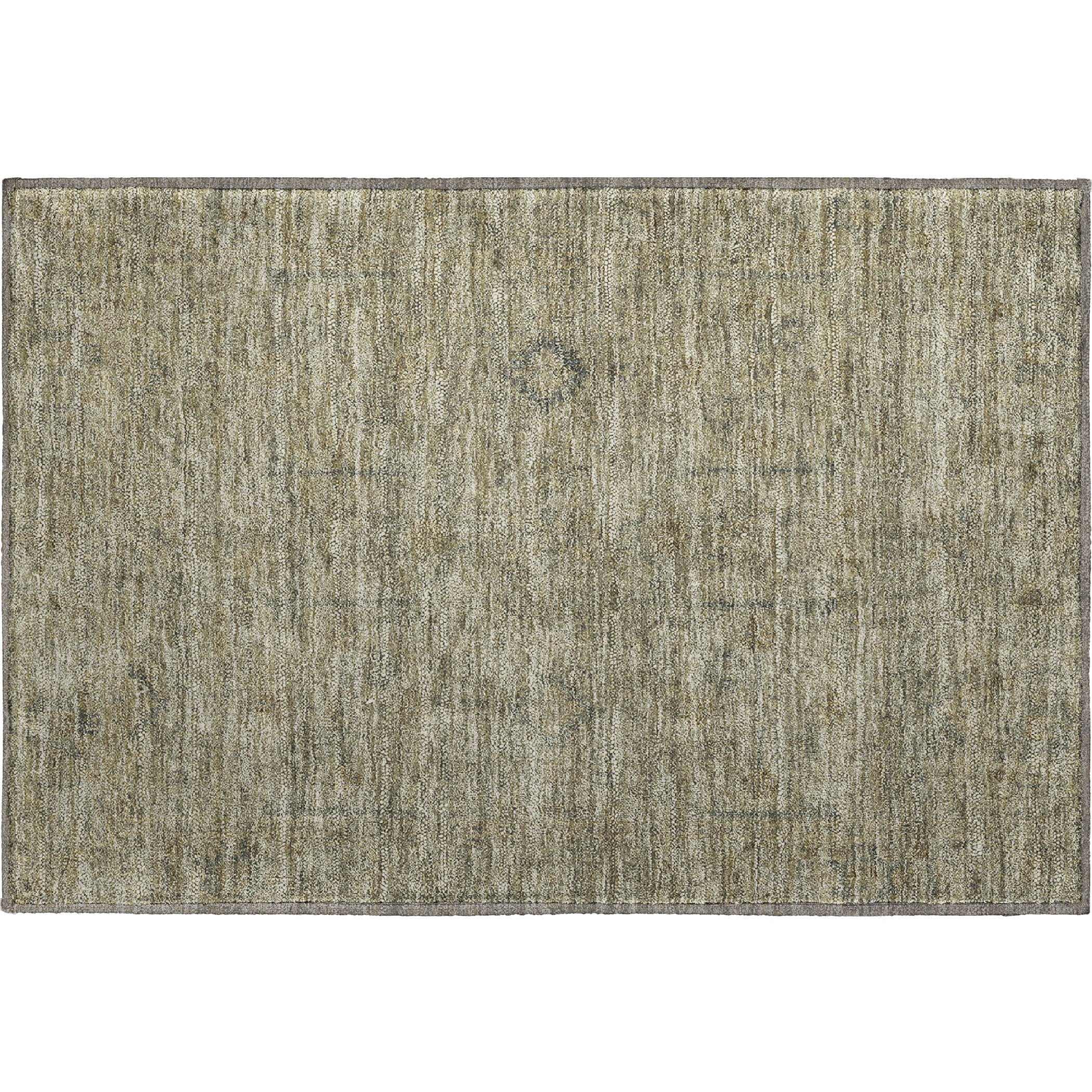 Luxury Washable Indoor/Outdoor Transitional RN5 Khaki Brown Rug 1'8" x 2'6" #shape_Rectangle