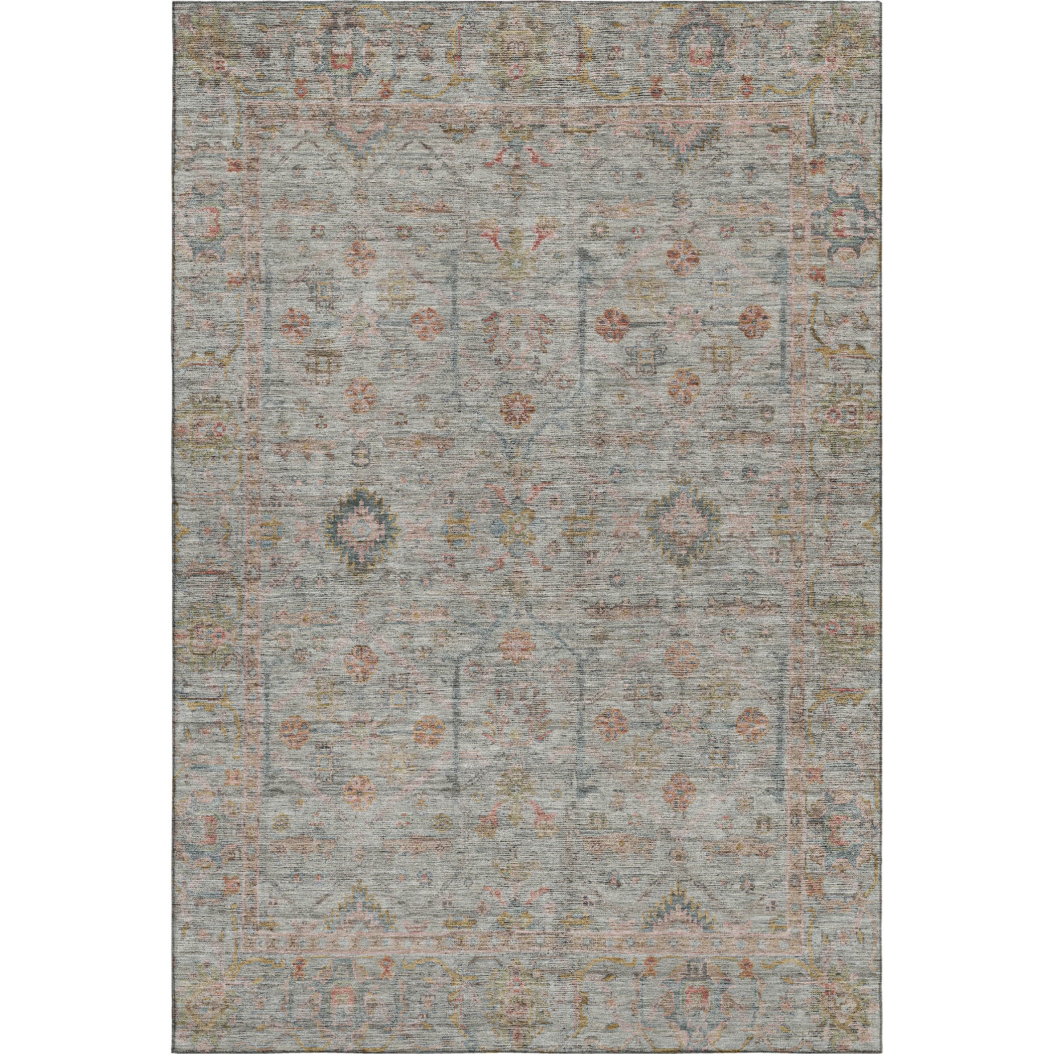Luxury Washable Indoor/Outdoor Transitional RN5 Taupe Brown Rug 2'6" x 3'10" #shape_Rectangle