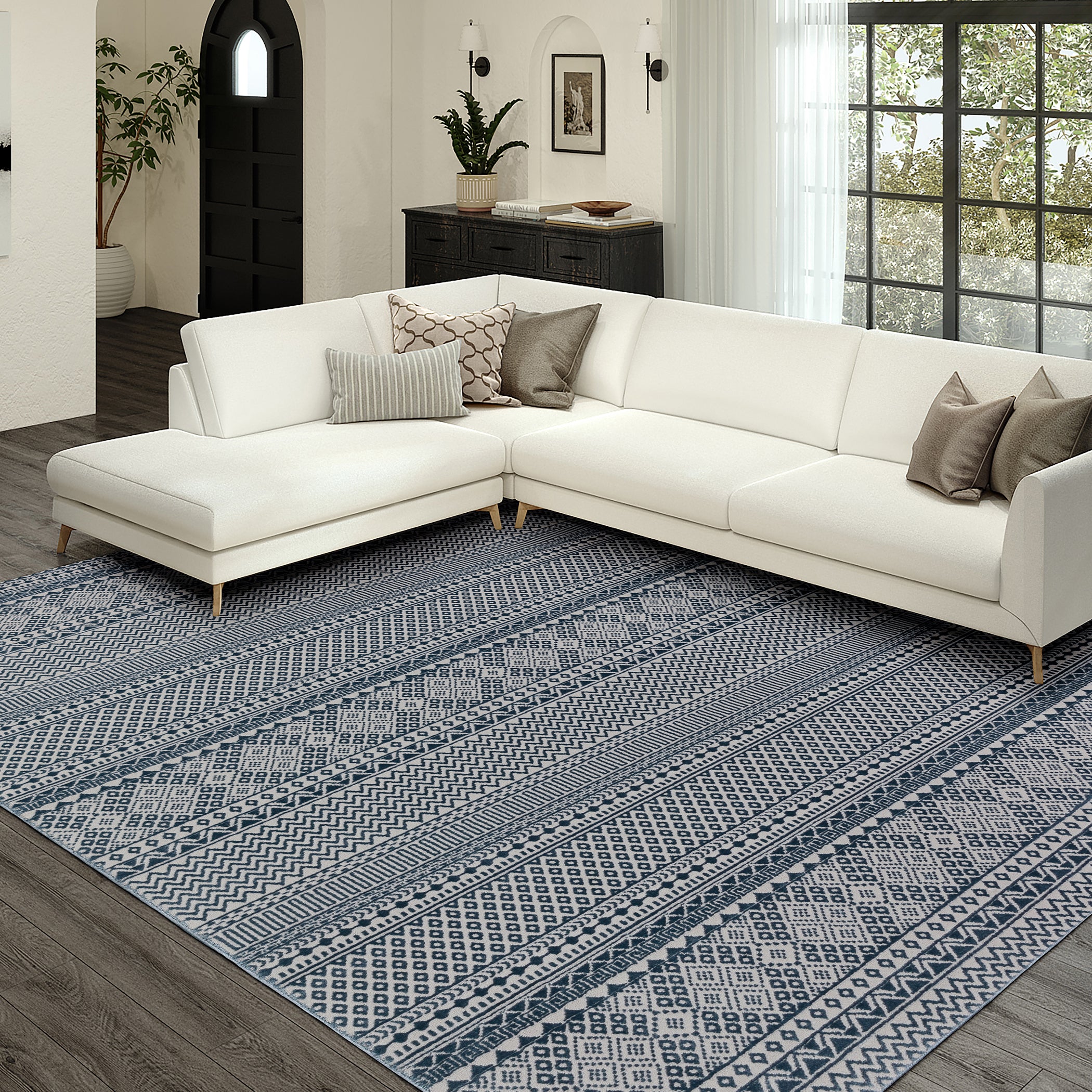 Transitional RR2 Baltic Blue Rug 3'2" x 5'1" #shape_Rectangle