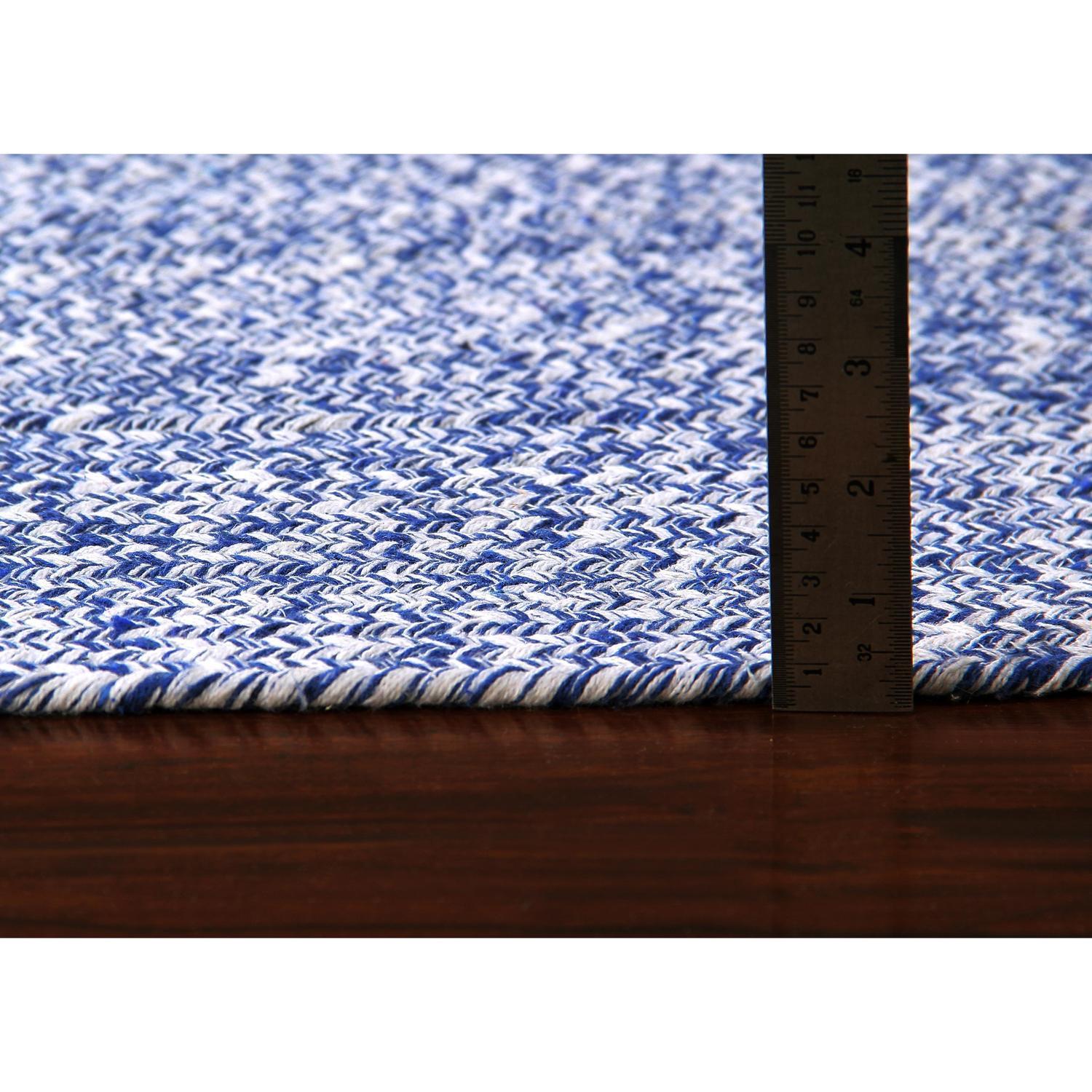 Farmhouse Cotton Braided Stair Tread 8" x 28" #color_blue
