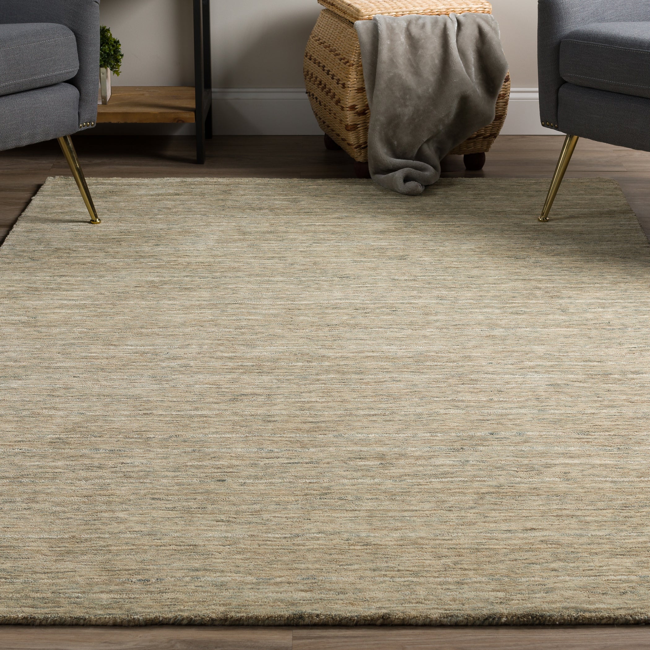 Casual RY7 Fog Gray Wool Rug 2' x 3' #shape_Rectangle