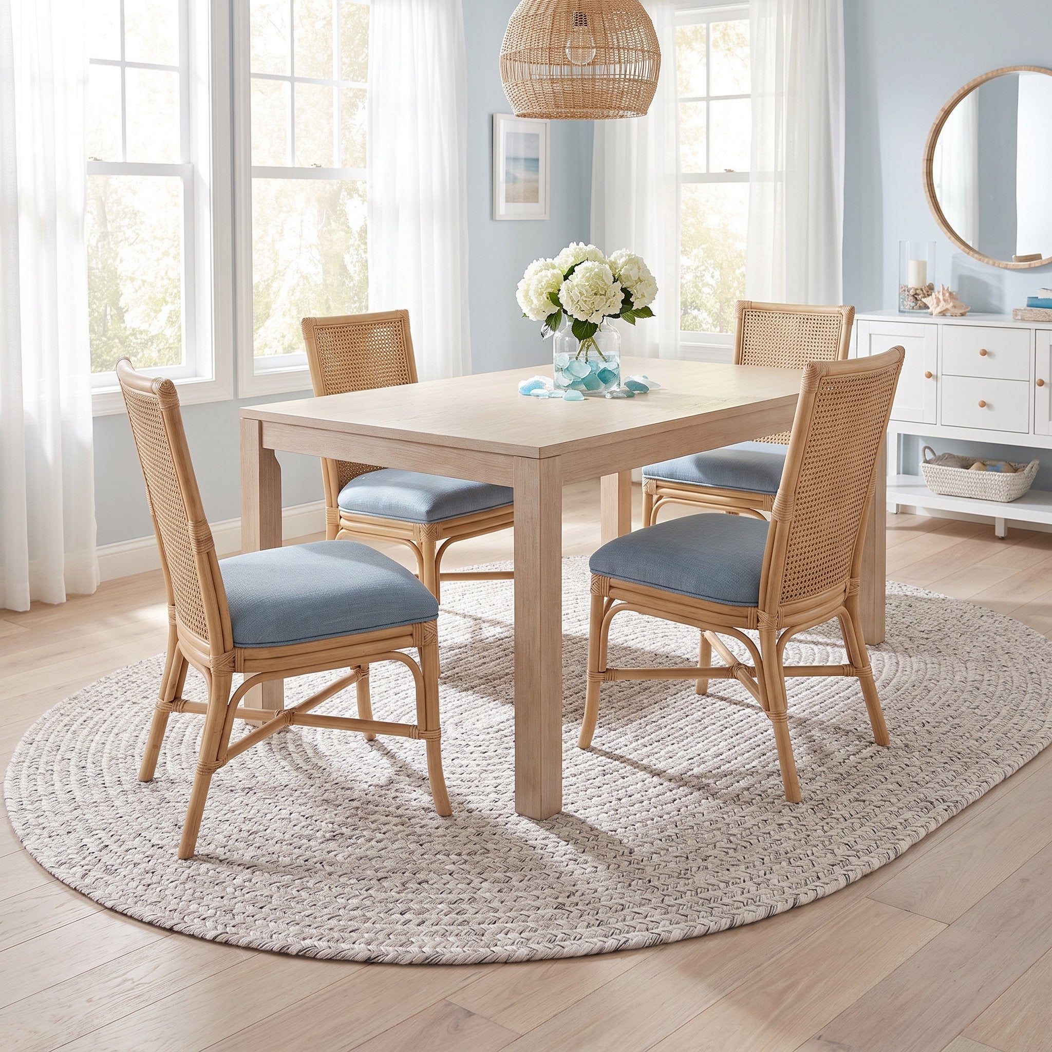 Angier Braided Indoor/Outdoor Rug - Ivory / Gray Oval 6' X 9' #shape_Oval