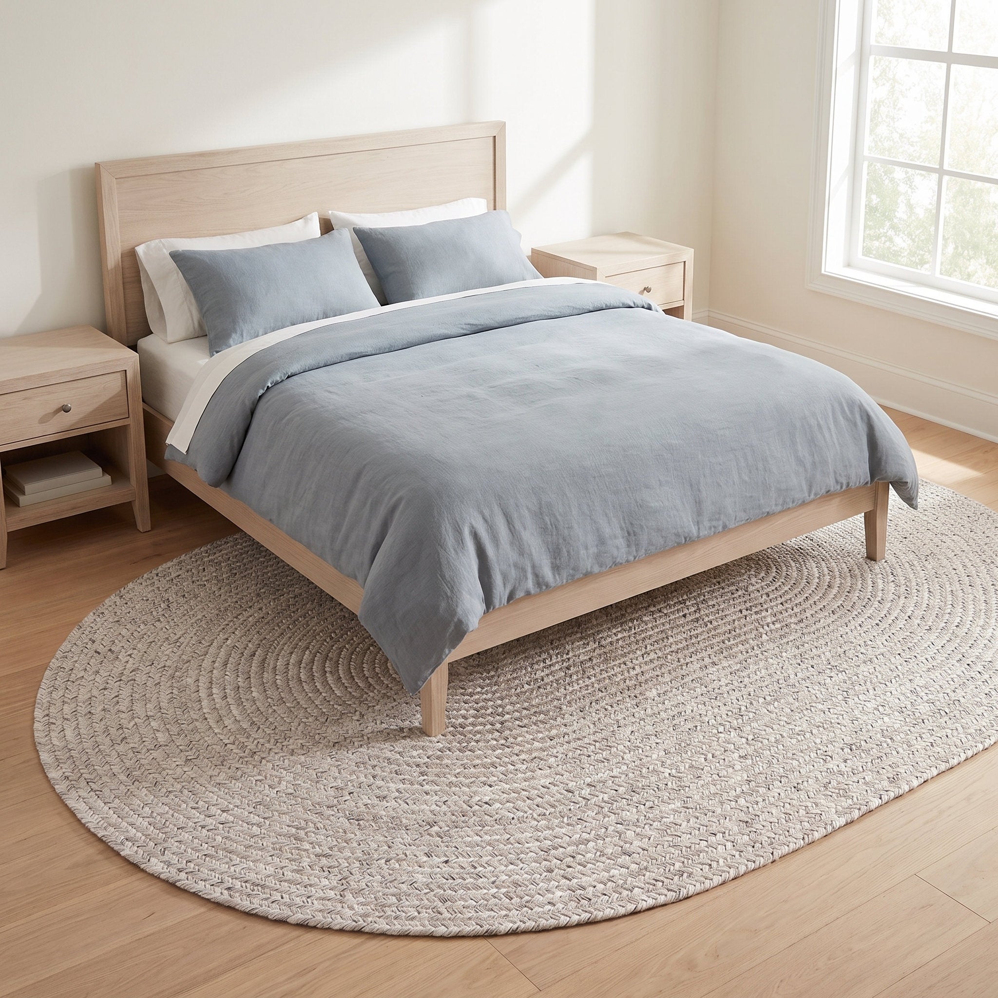 Angier Braided Indoor/Outdoor Rug - Ivory / Gray Oval 8' X 10' #shape_Oval