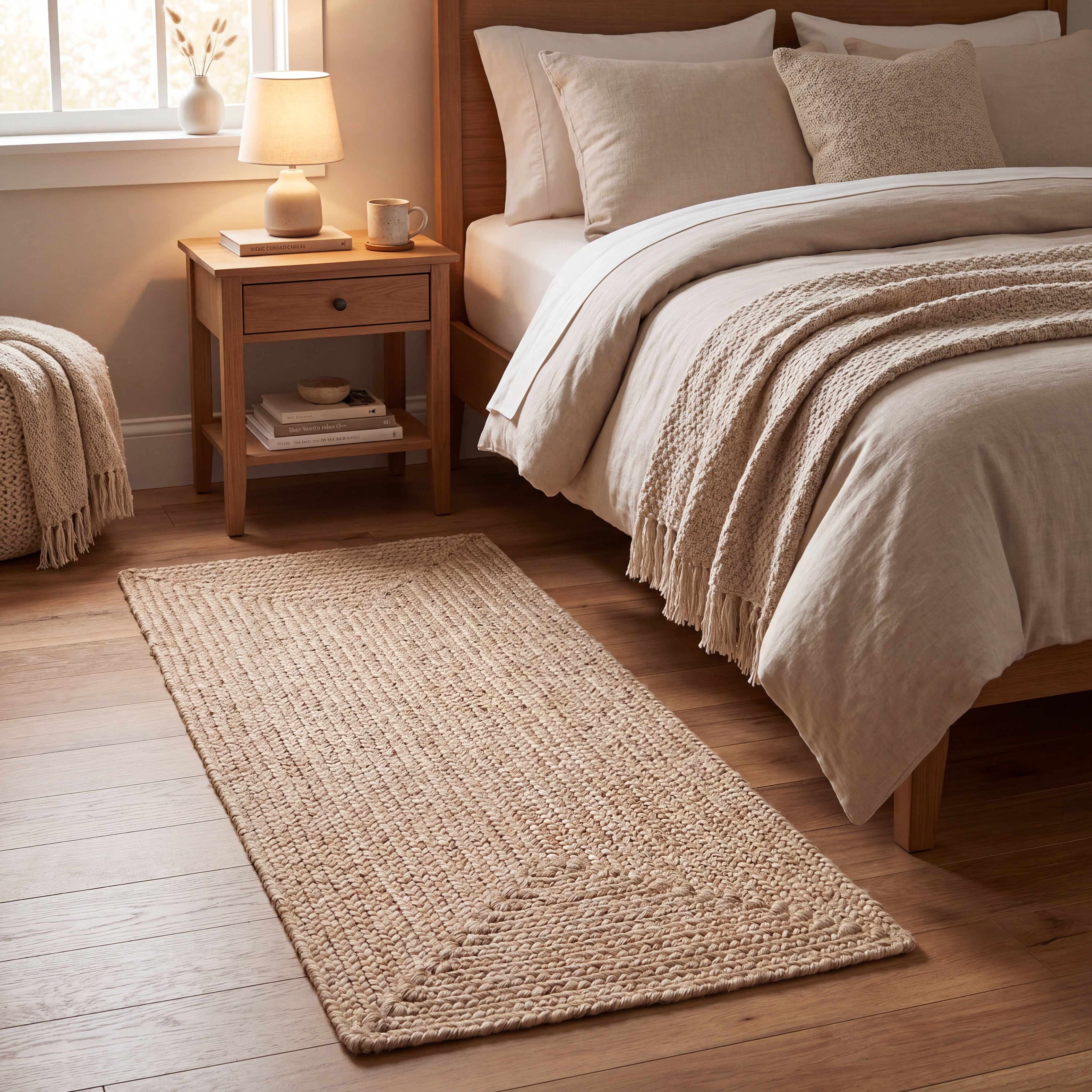 Angier Braided Indoor/Outdoor Rug - Oatmeal Beige Rectangle 2' X 4' #shape_Rectangle