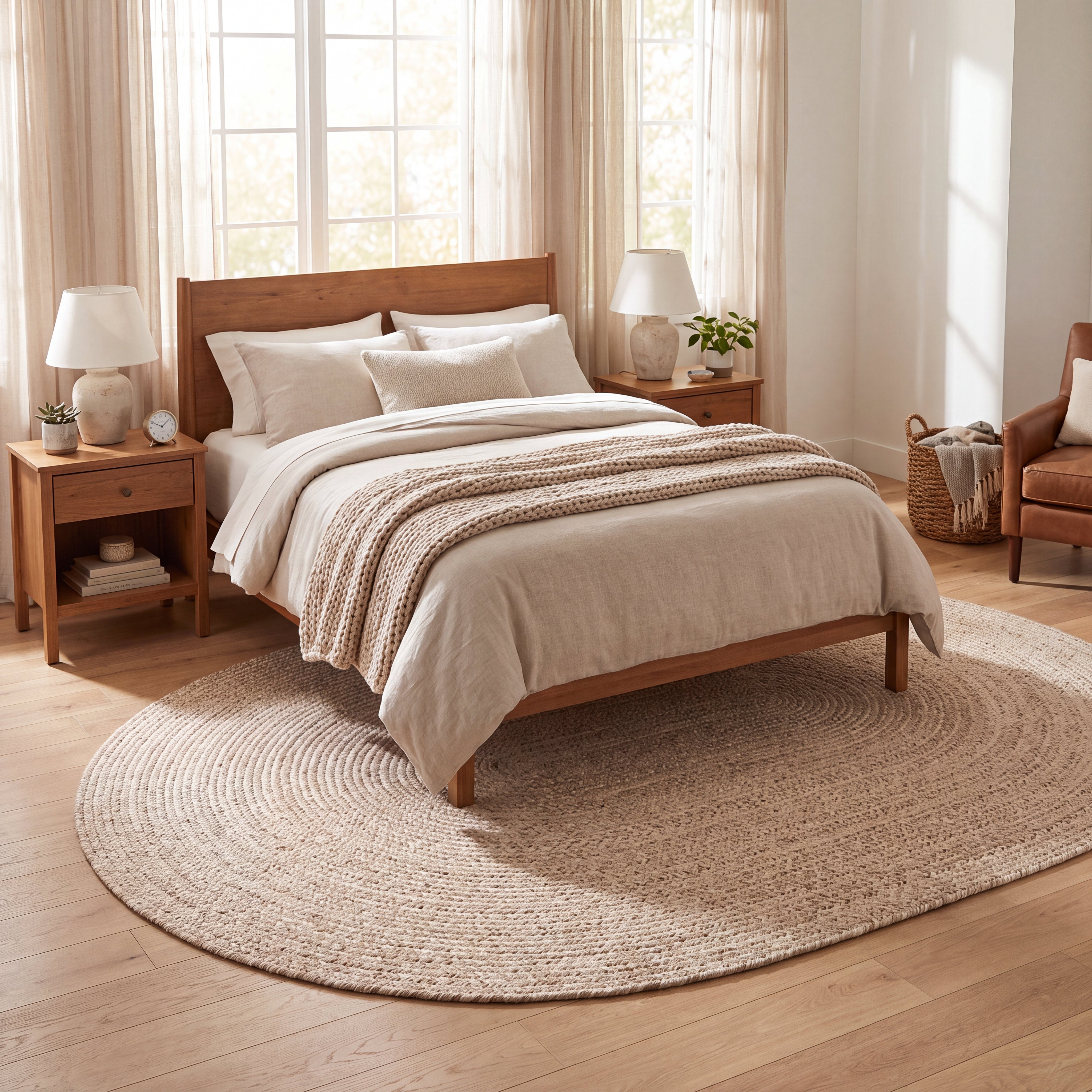 Angier Braided Indoor/Outdoor Rug - Oatmeal Beige Oval 5' X 7' #shape_Oval