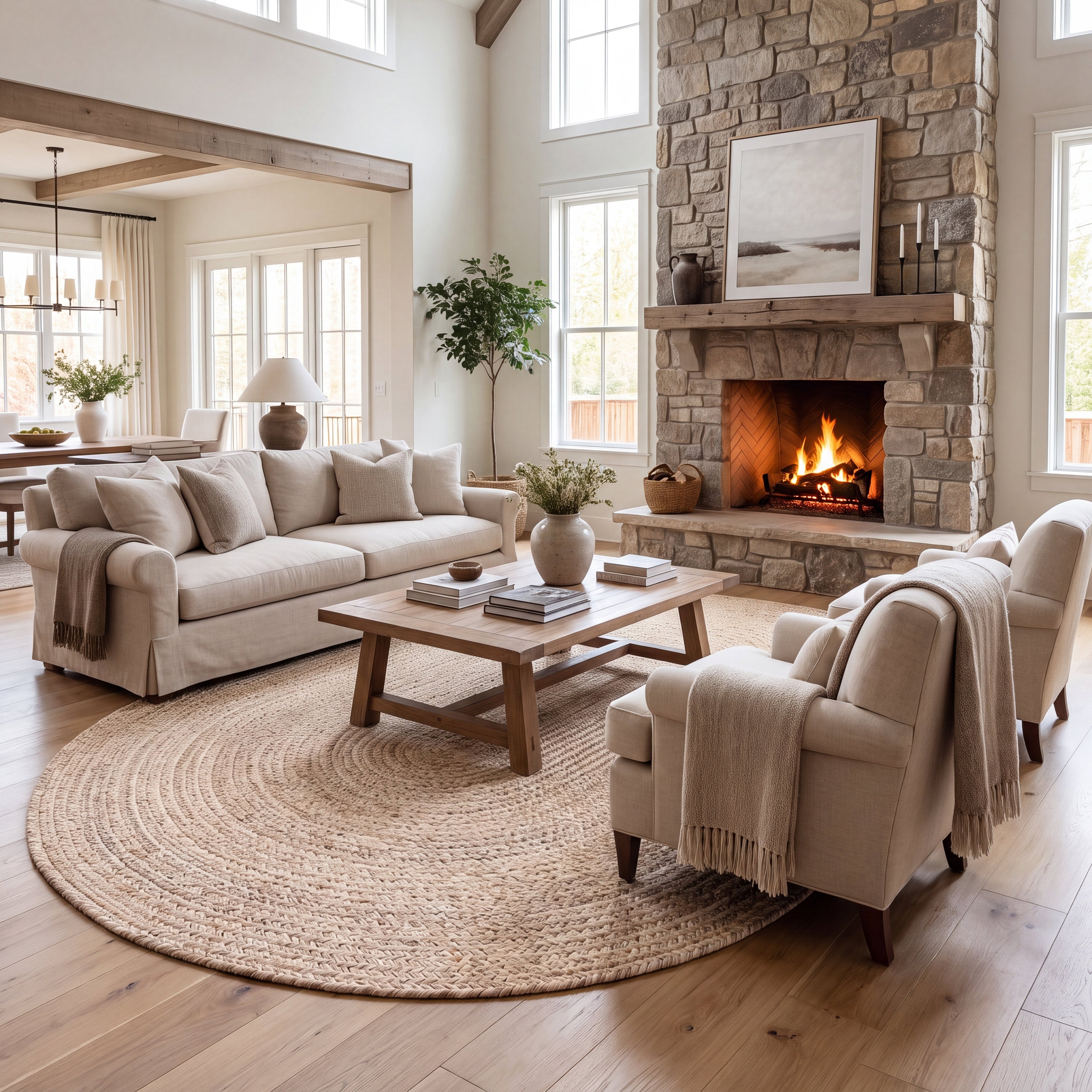 Angier Braided Indoor/Outdoor Rug - Oatmeal Beige Oval 8' X 10' #shape_Oval