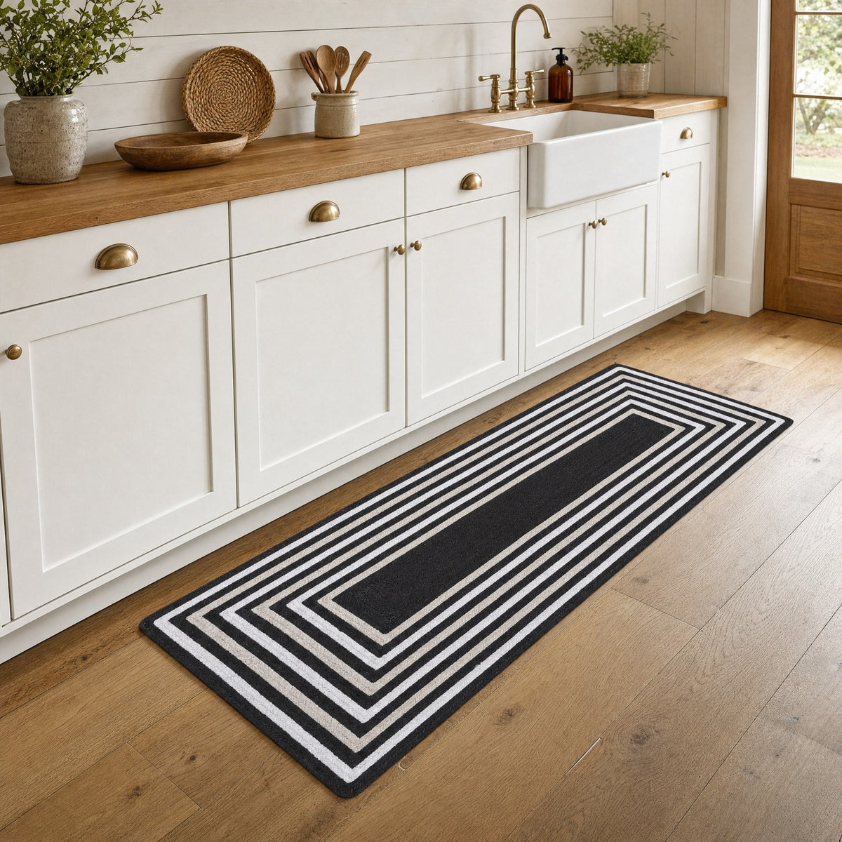 Varina Cotton Braided Rug - Black Rectangle 2' x 4' #shape_rectangle